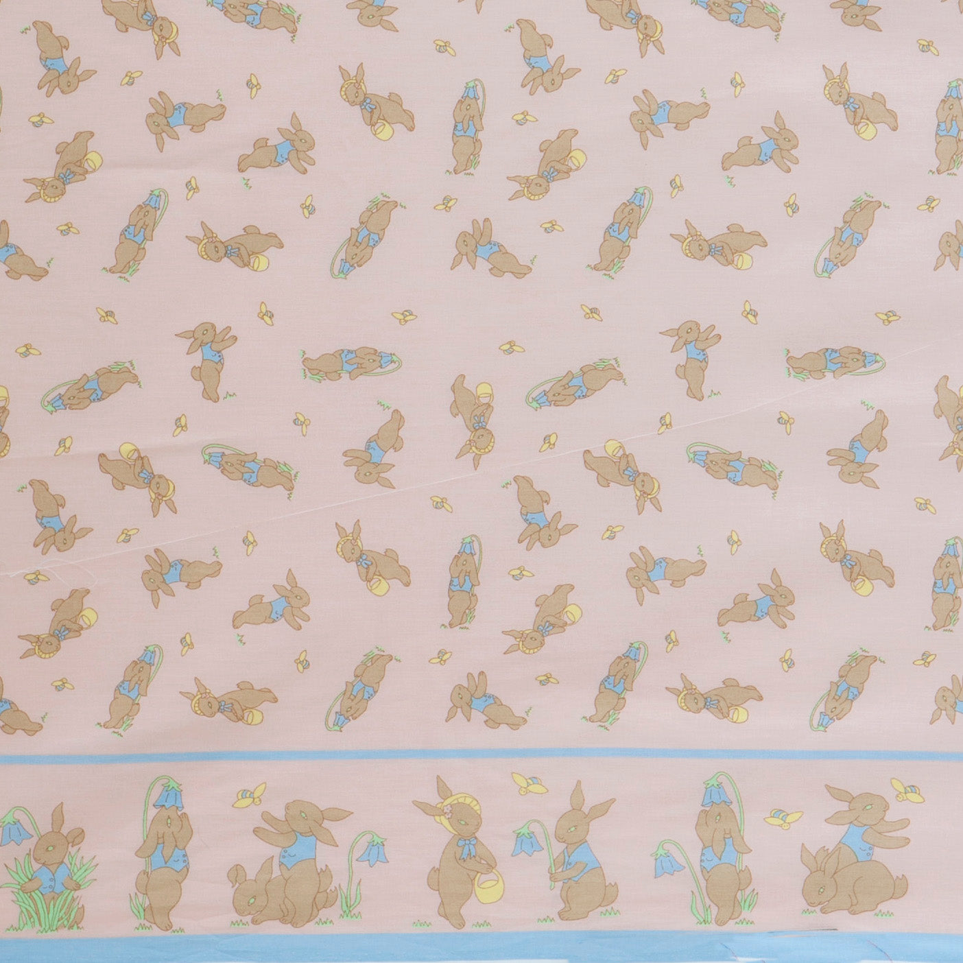 Pink Rabbit Fabric - Cotton