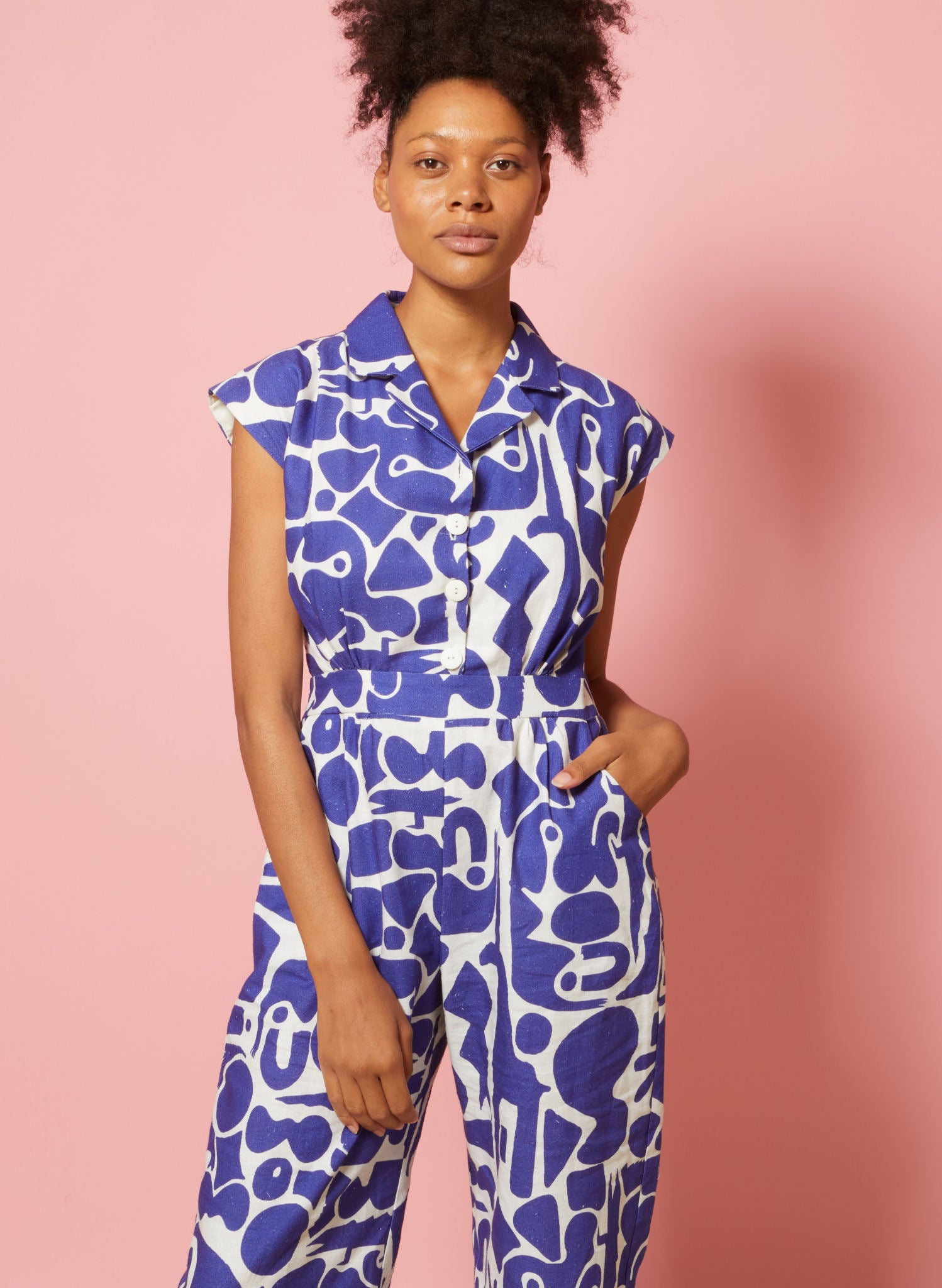 PRE LOVED - Francesca - Blue Cave Jumpsuit