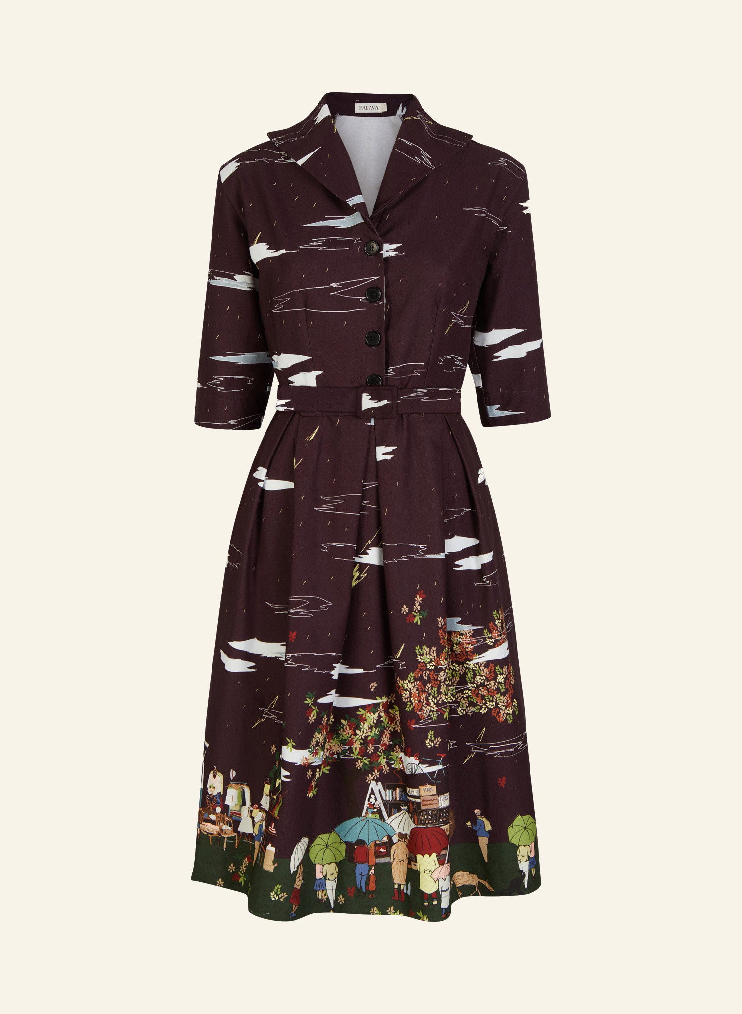 Archive Sale - Size 10 - Ida - Plum Antiques Fair Dress