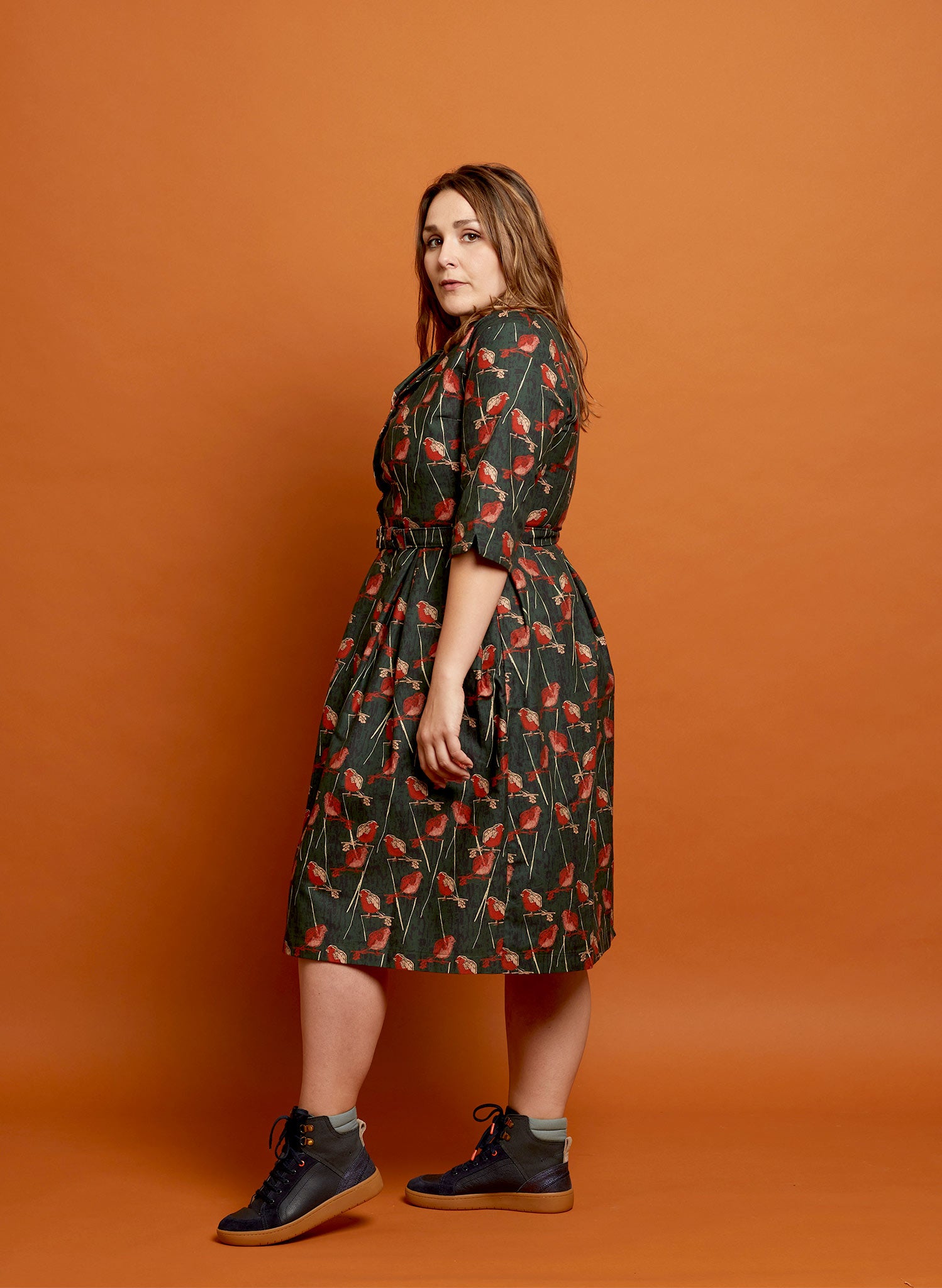 Ida - Forest Green Robin Dress