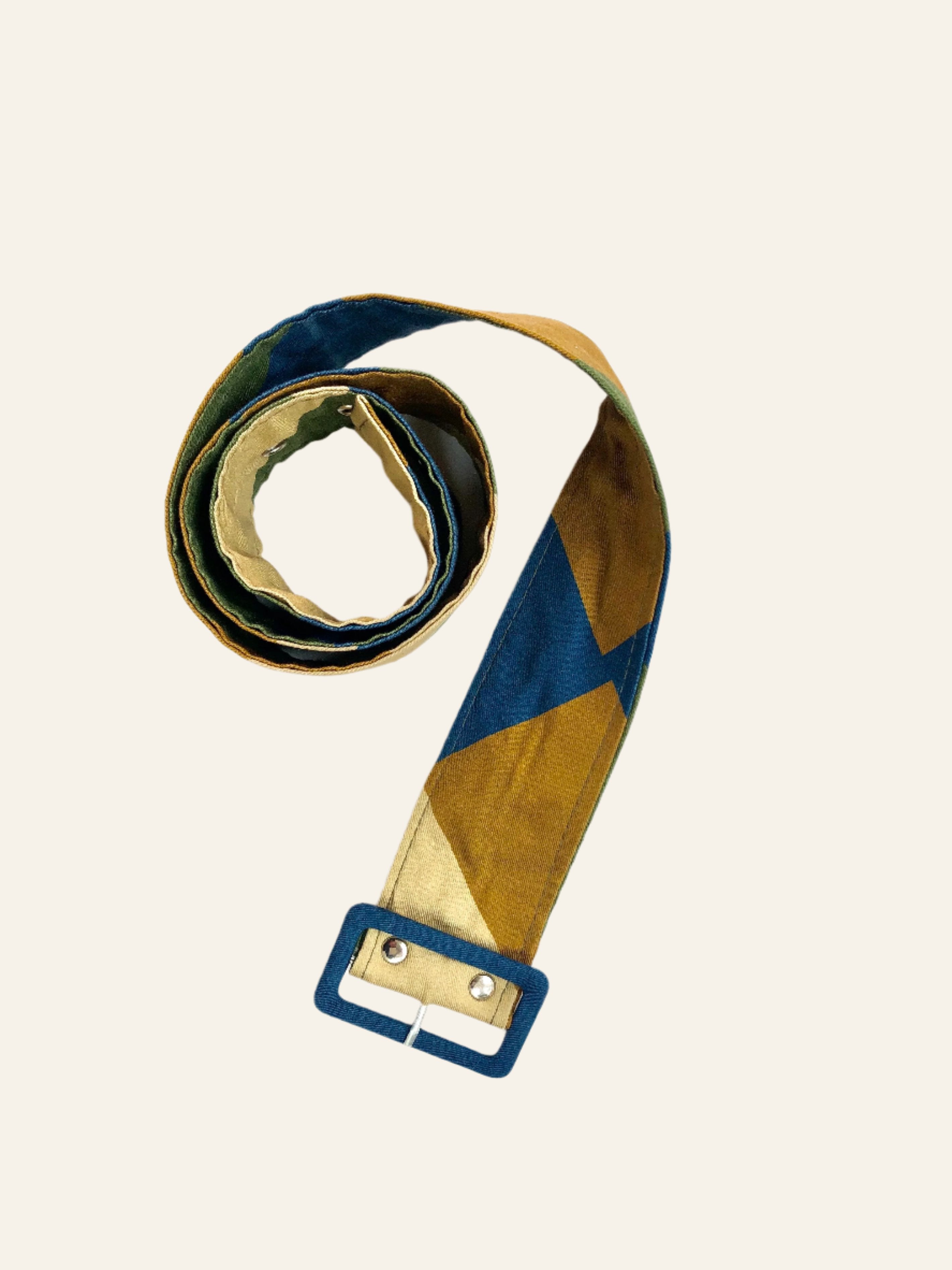Archive Sale - Buckle belt - Green Bauhaus