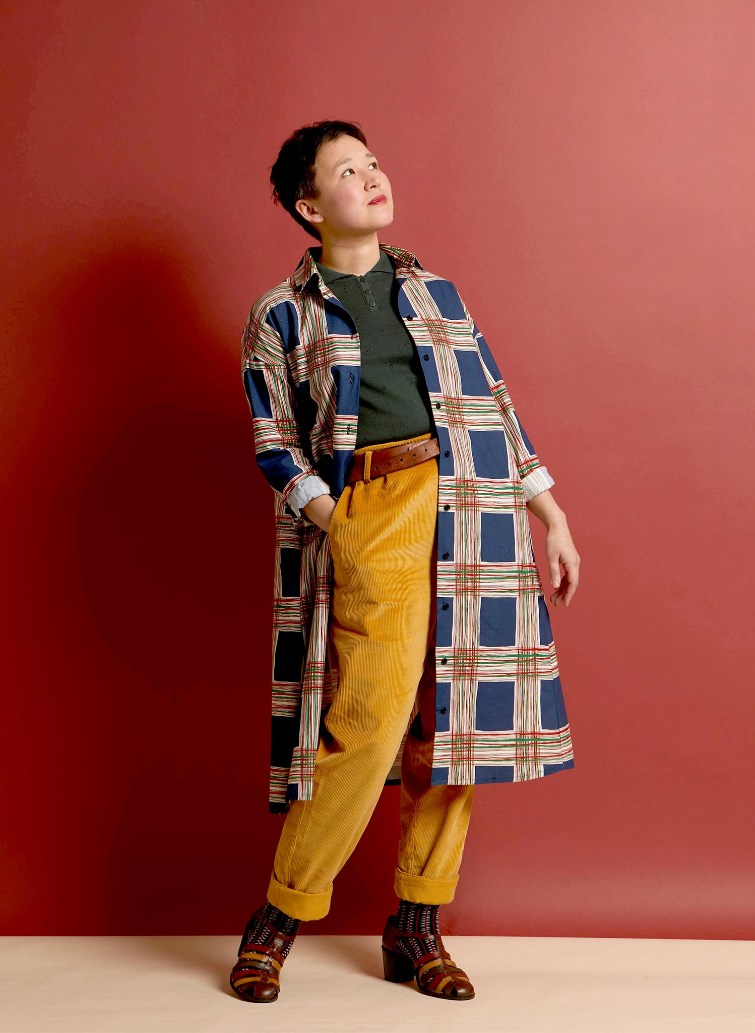 Izzy Shirt Dress - Navy Check