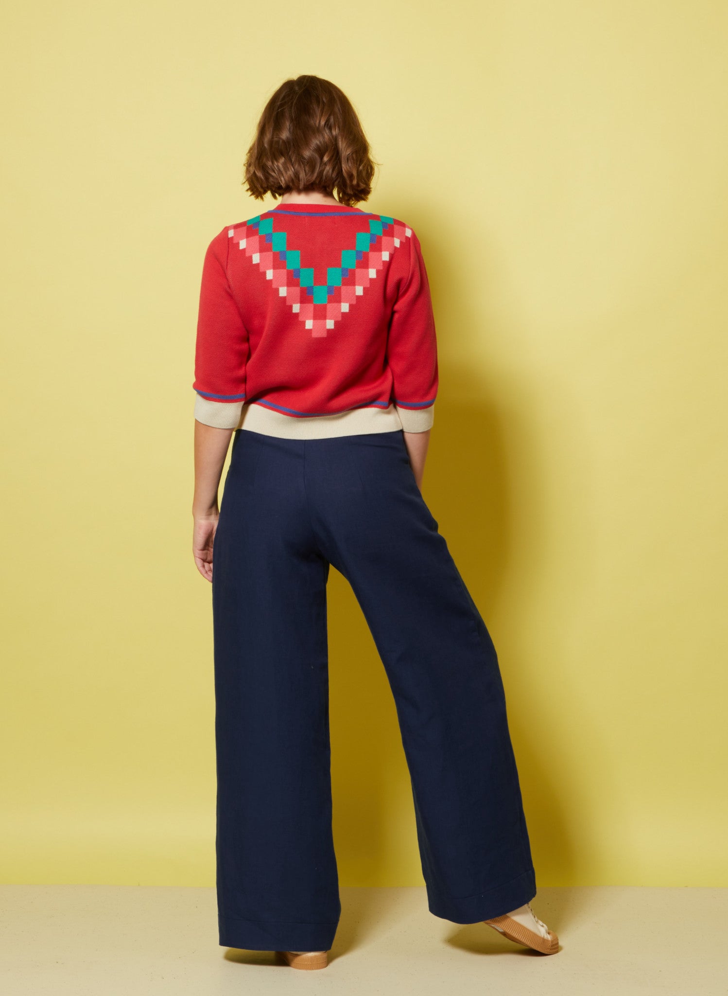 Archive Sale - Size 06 - Josephine - Dark Navy Linen Trousers