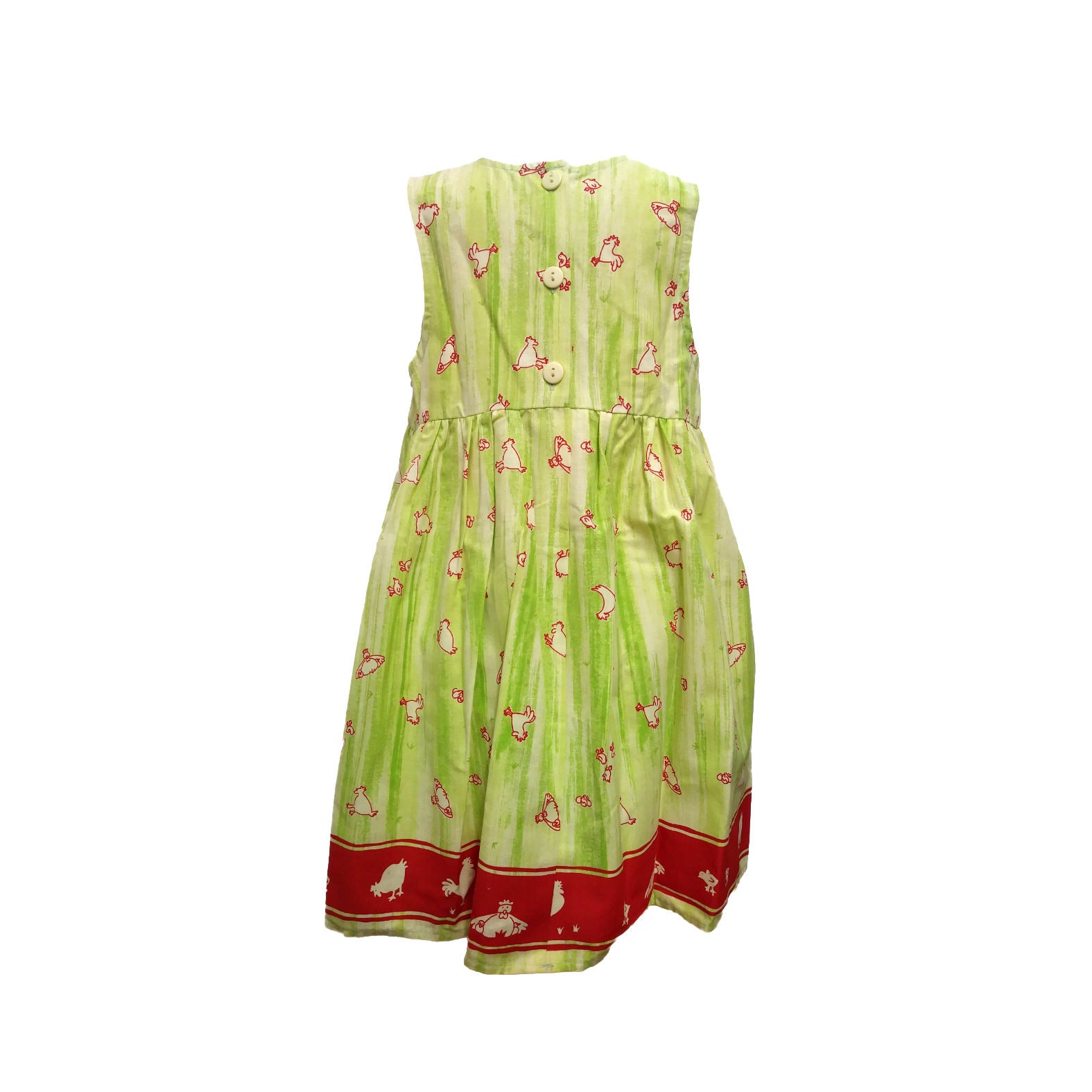 Archive Sale - Poppy - Age 2-3- Katie Pinafore Dress - Mint Hens