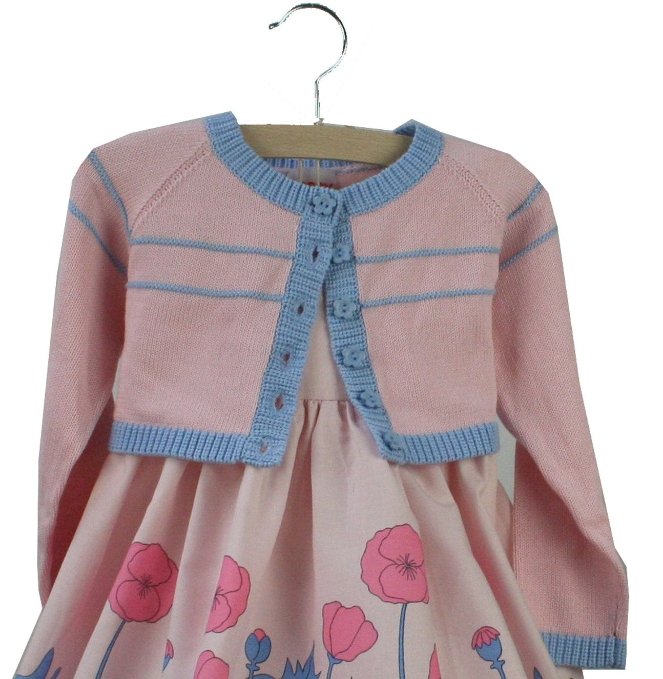 Archive Sale - Poppy - Age 4-5 - Pink Knit Bolero cardigan