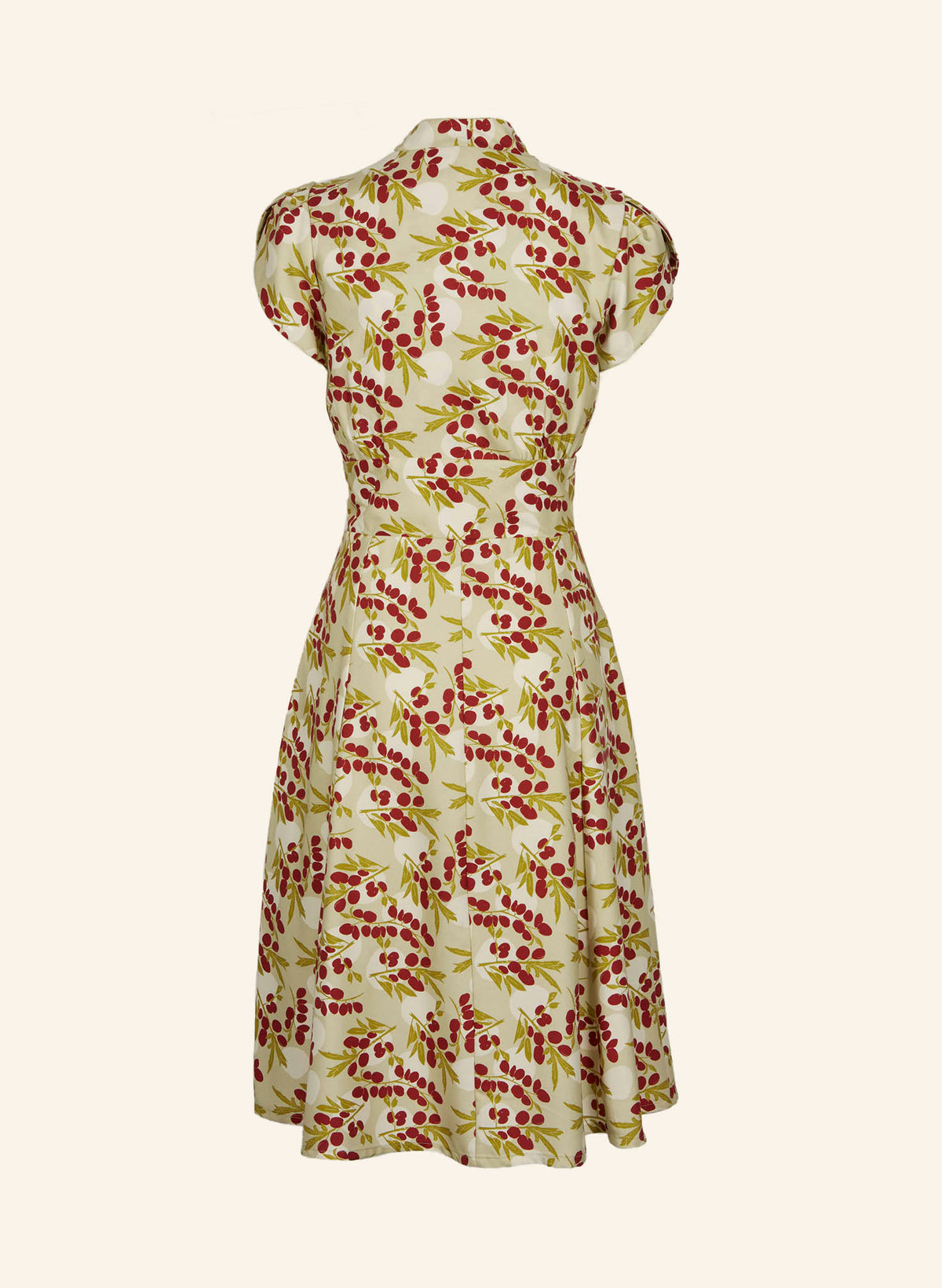 Rita - Cream Damson Dress