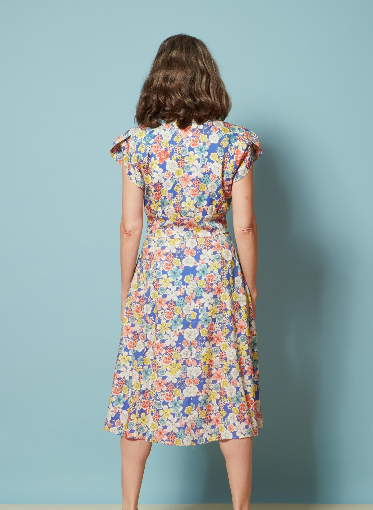 Palava RIta Blue Hibiscus dress made from Tencel