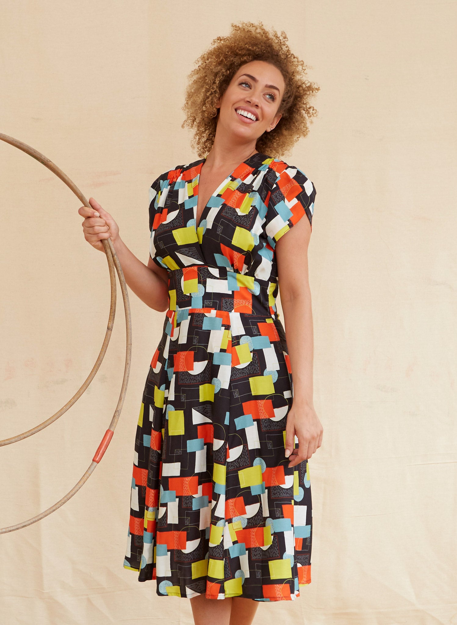 Archive Sale - Rita - Black Abstract Circus Dress