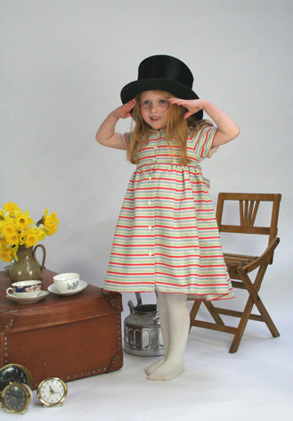 Archive Sale - Age 3 - Lula Dress - Stripe Pastel