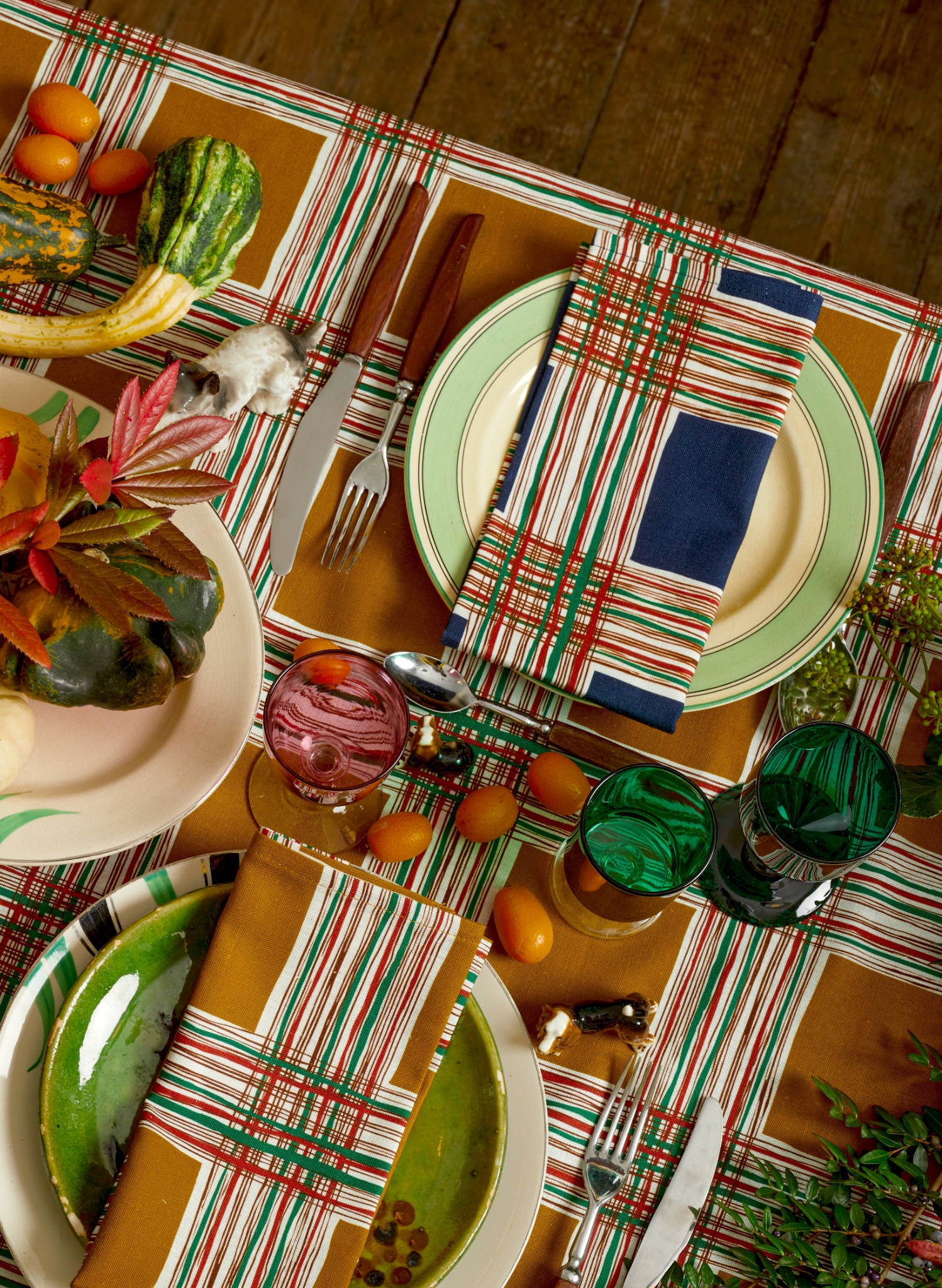 Table Cloth - Navy Checks