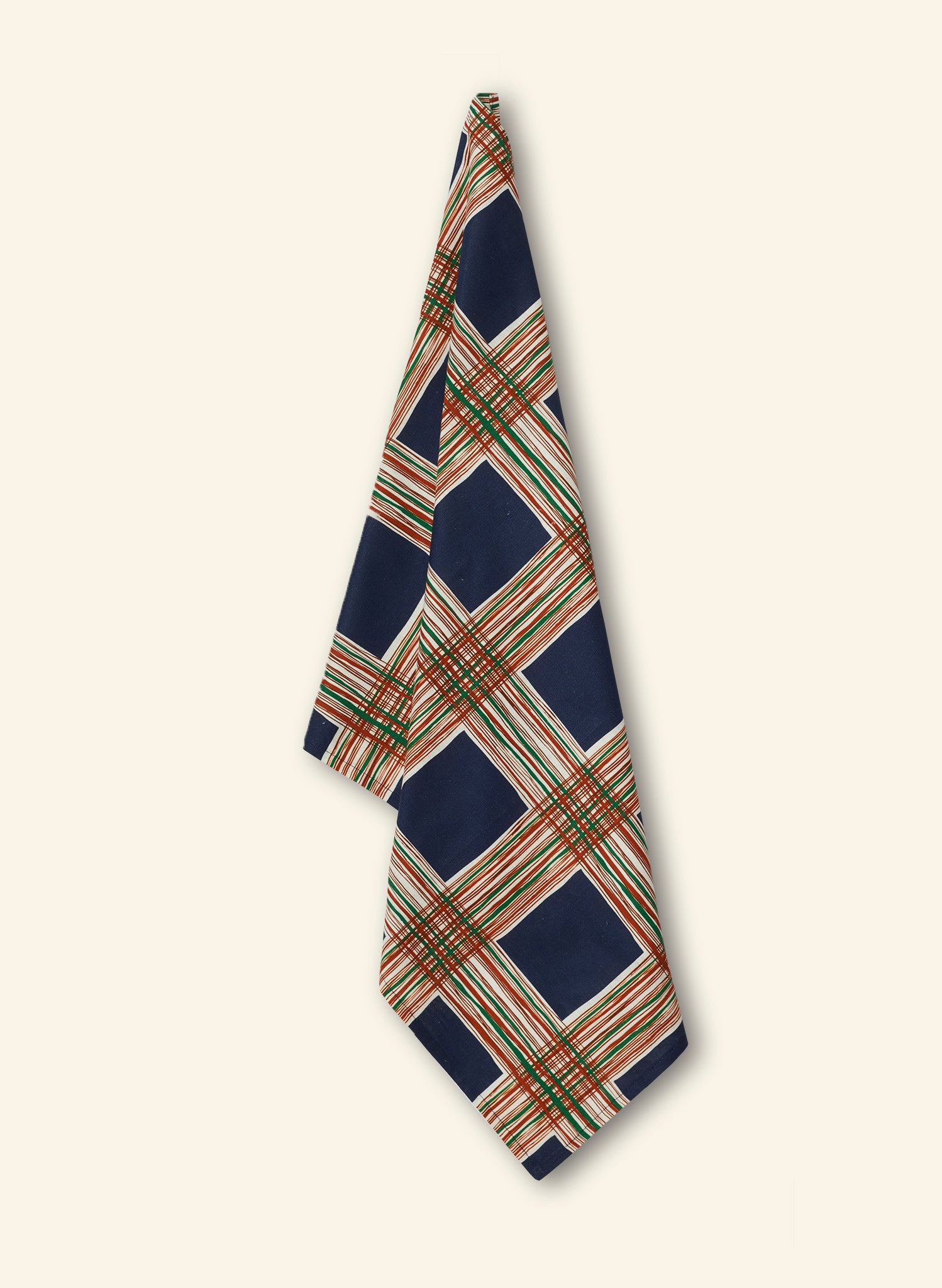 Tea Towel - Navy Checks