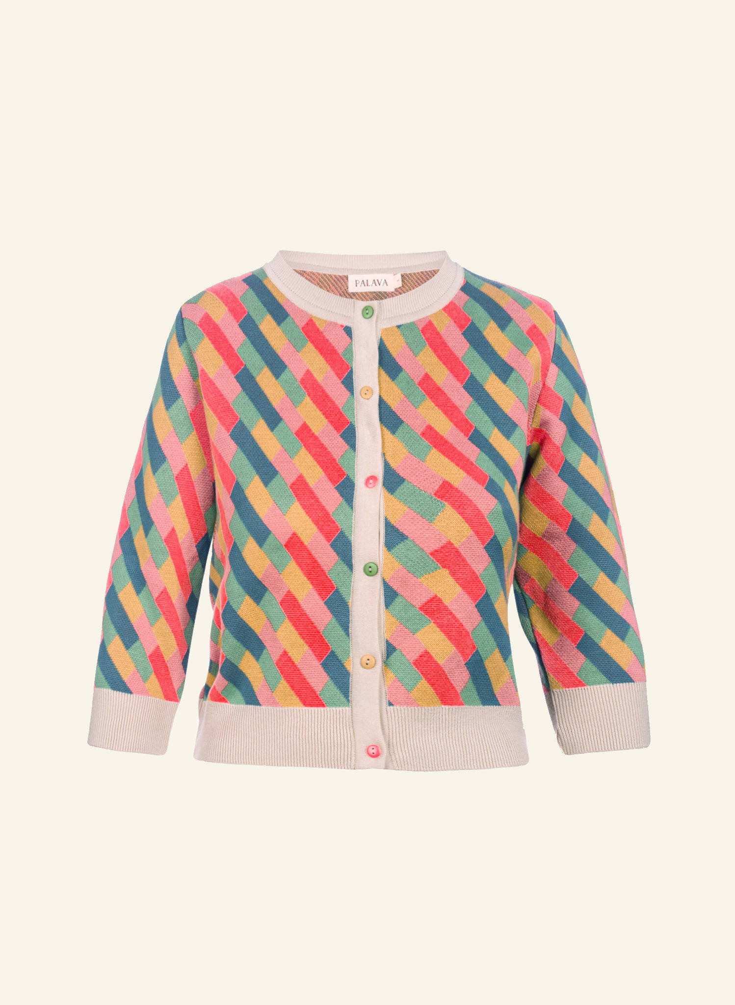 Archive Sale - Size S - Vera - Pastel Kaleidoscope Cardigan