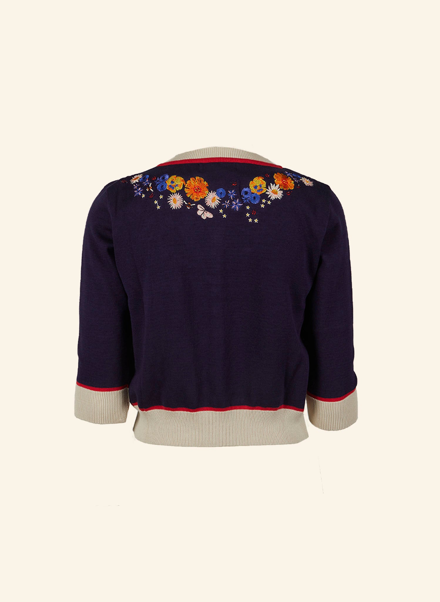 PRE LOVED - Vera - Navy Edible Flowers Cardigan