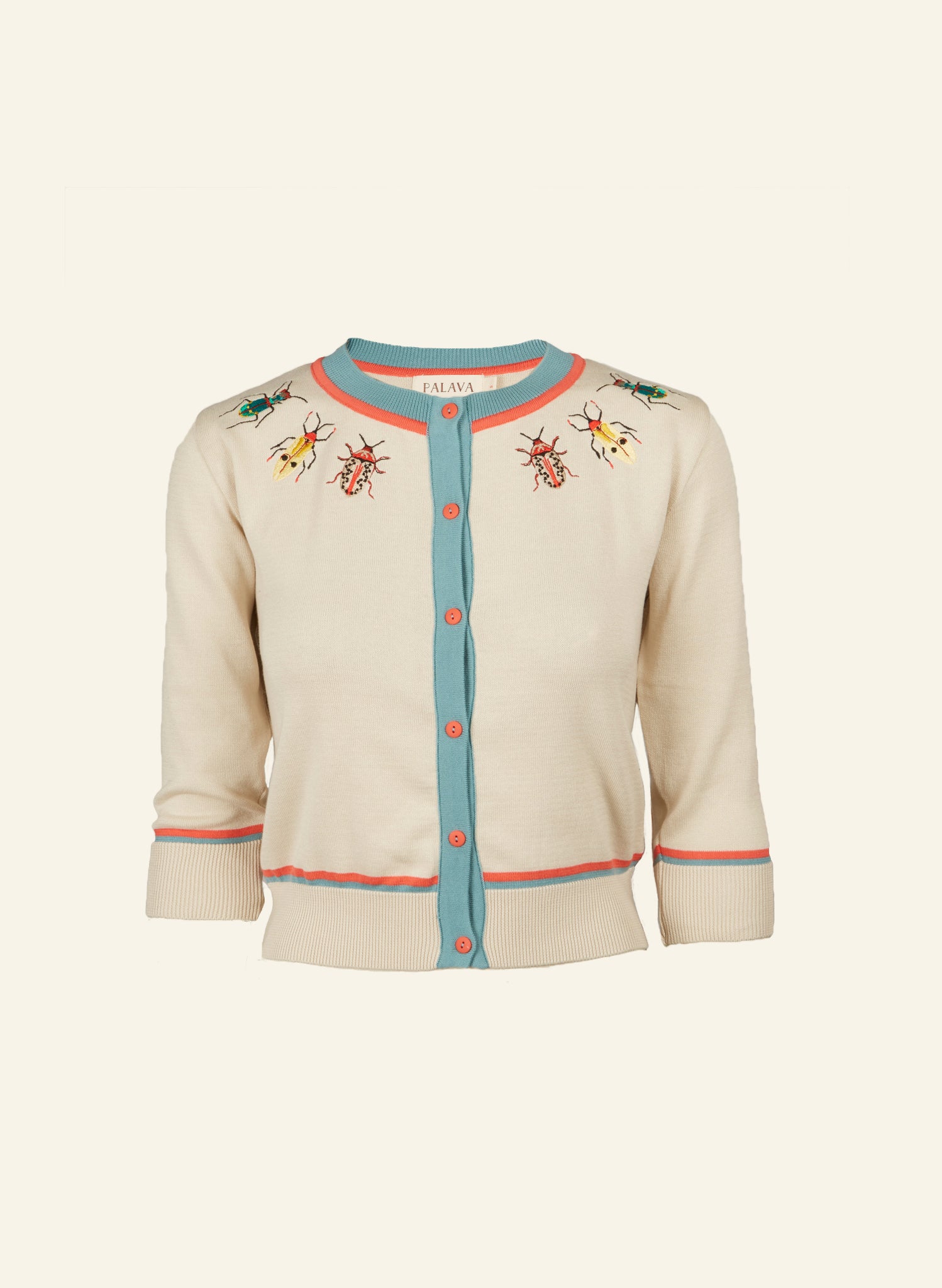 Archive Sale - Size S - Vera Cardigan - Cream Bugs