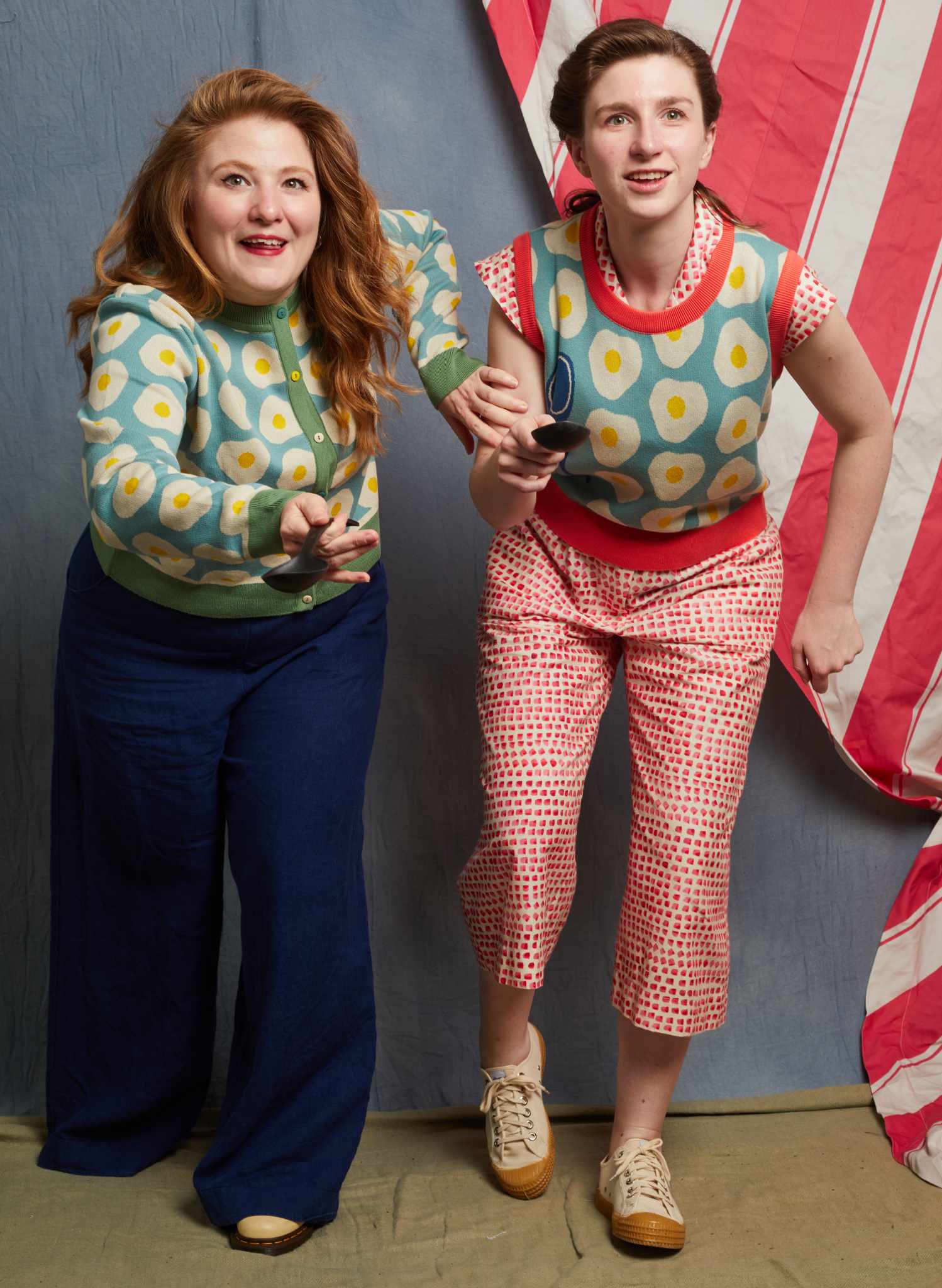 Vera - Teal Fried Egg Cardigan