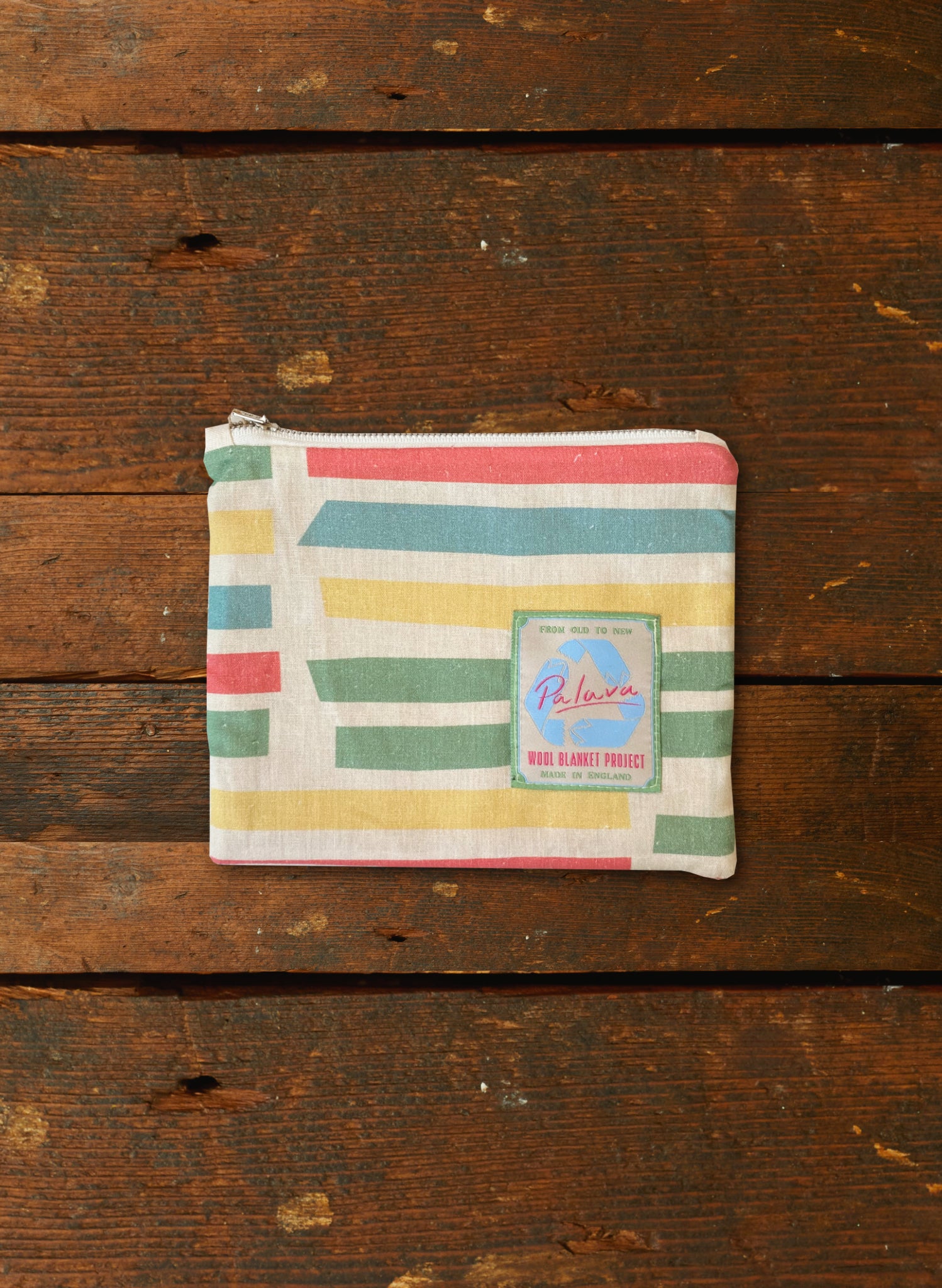 Zip Pouch - Medium - Multi Box Stripe