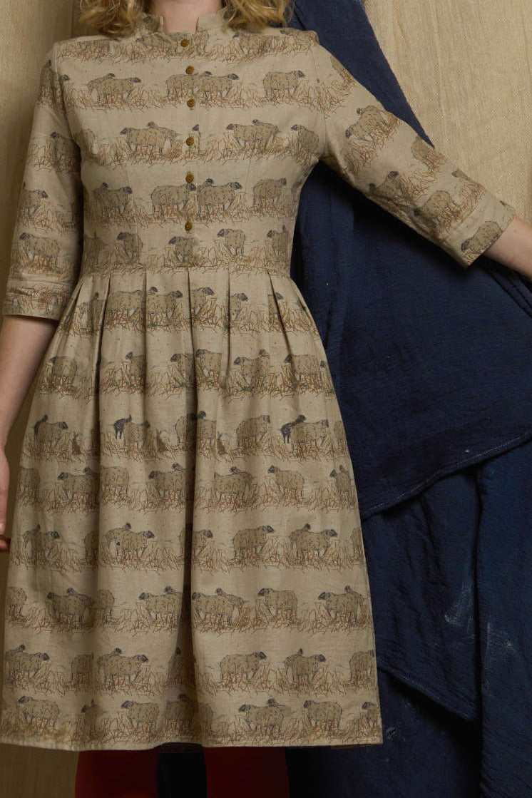 Cynthia - Natural Sheep Dress