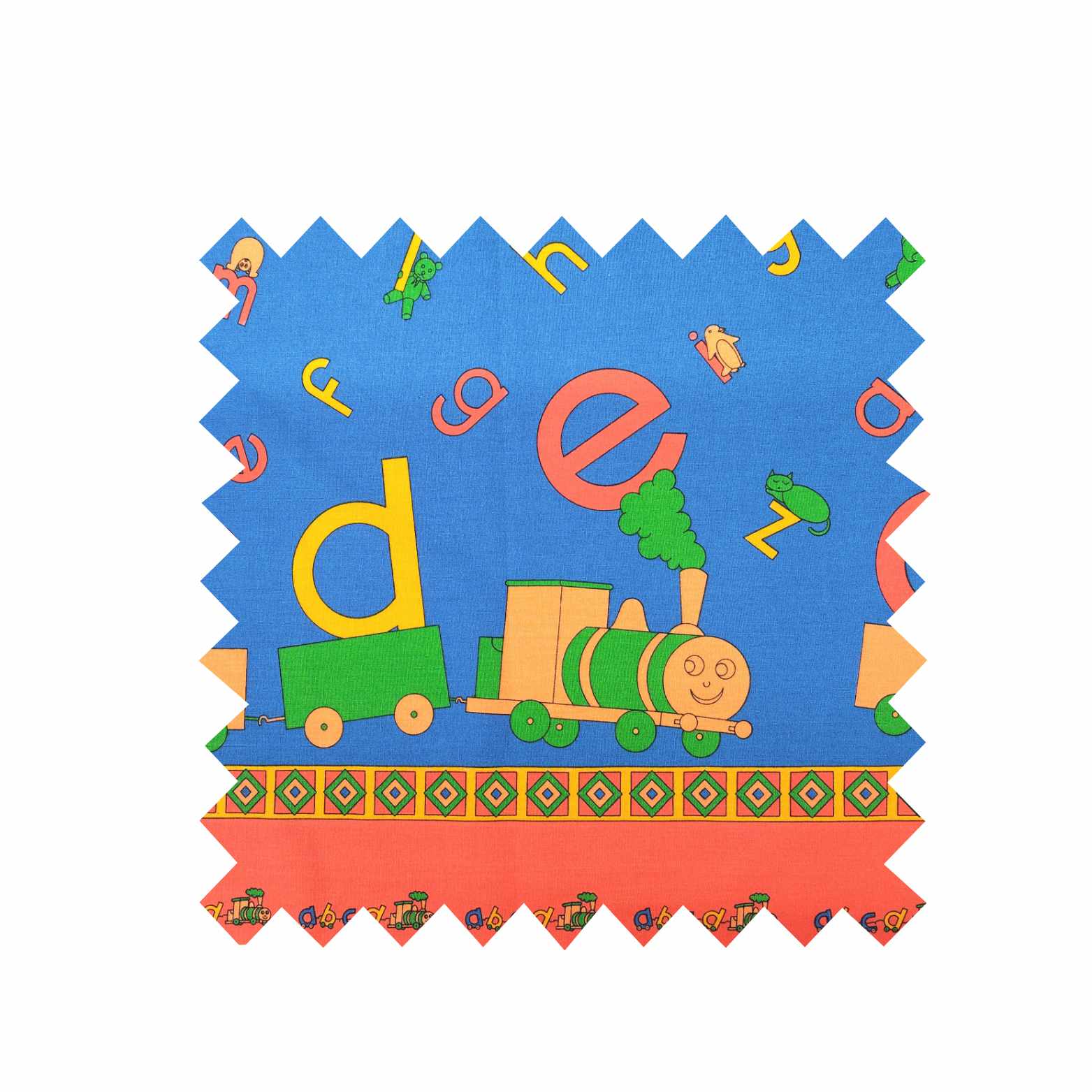 Children's Reversible Jacket - Cream Fleece/Blue ABC