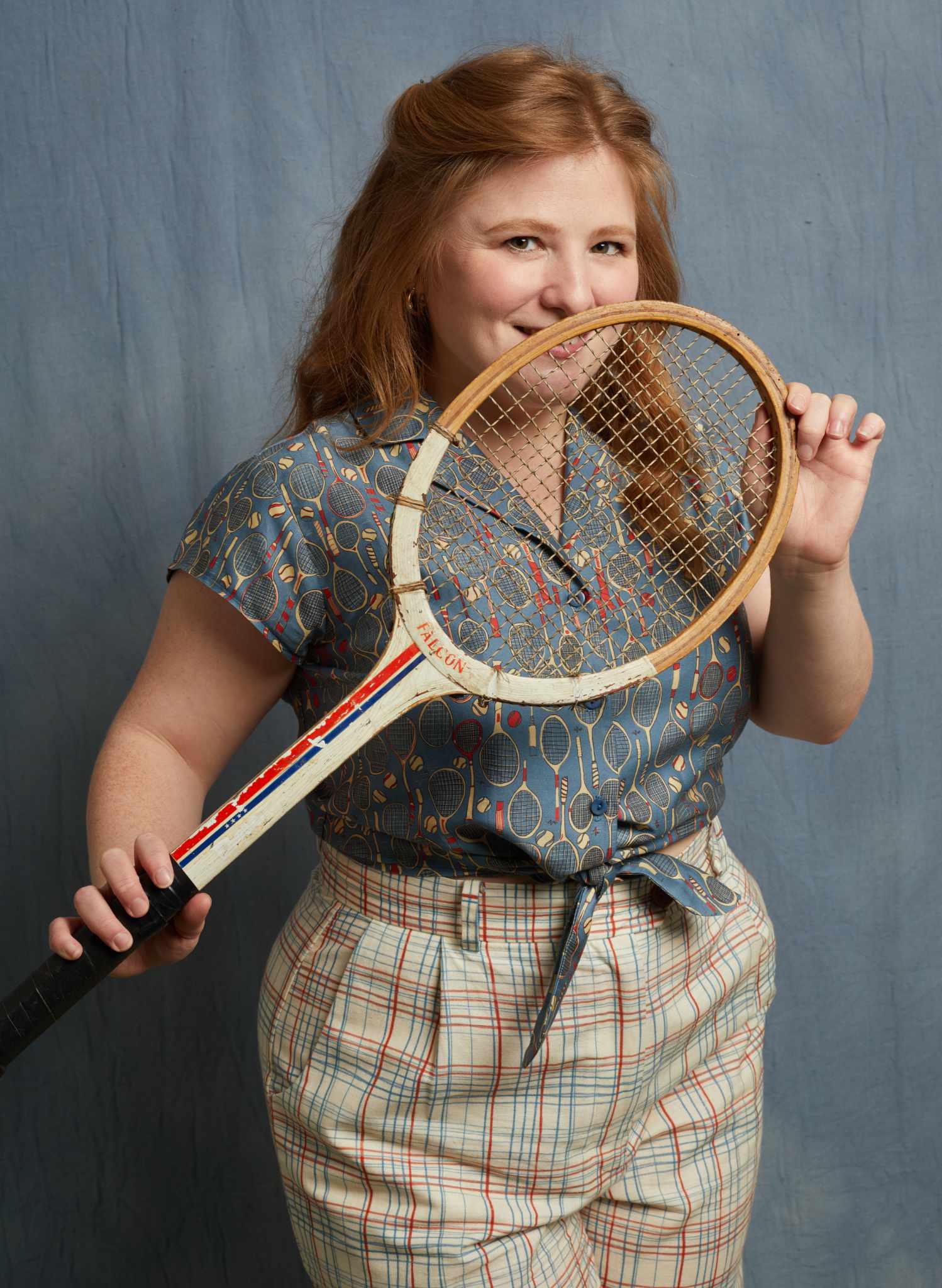 Thelma Trouser - Cream Folk Check