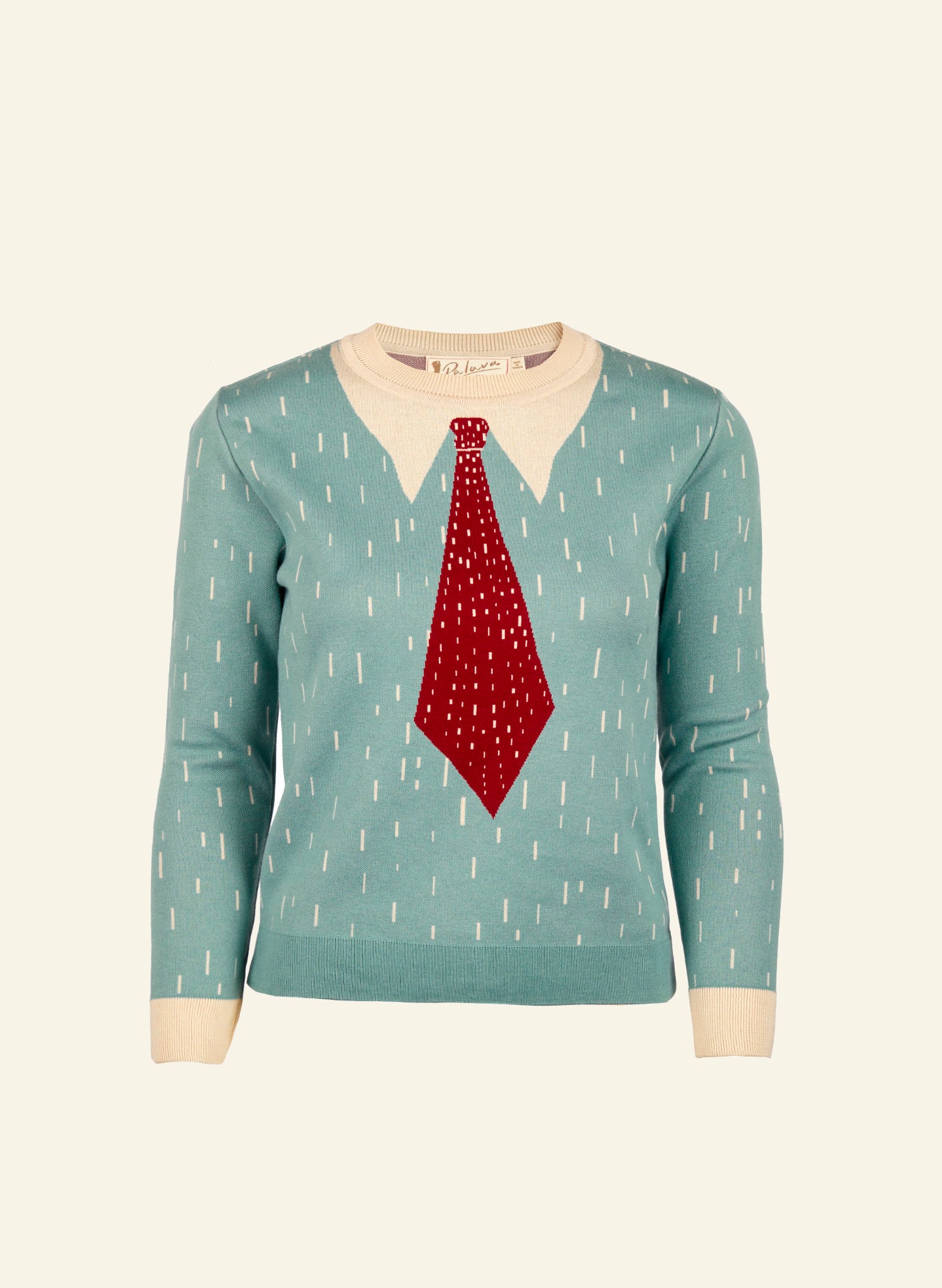 Alba Jumper - Mineral Blue Shirt and Tie