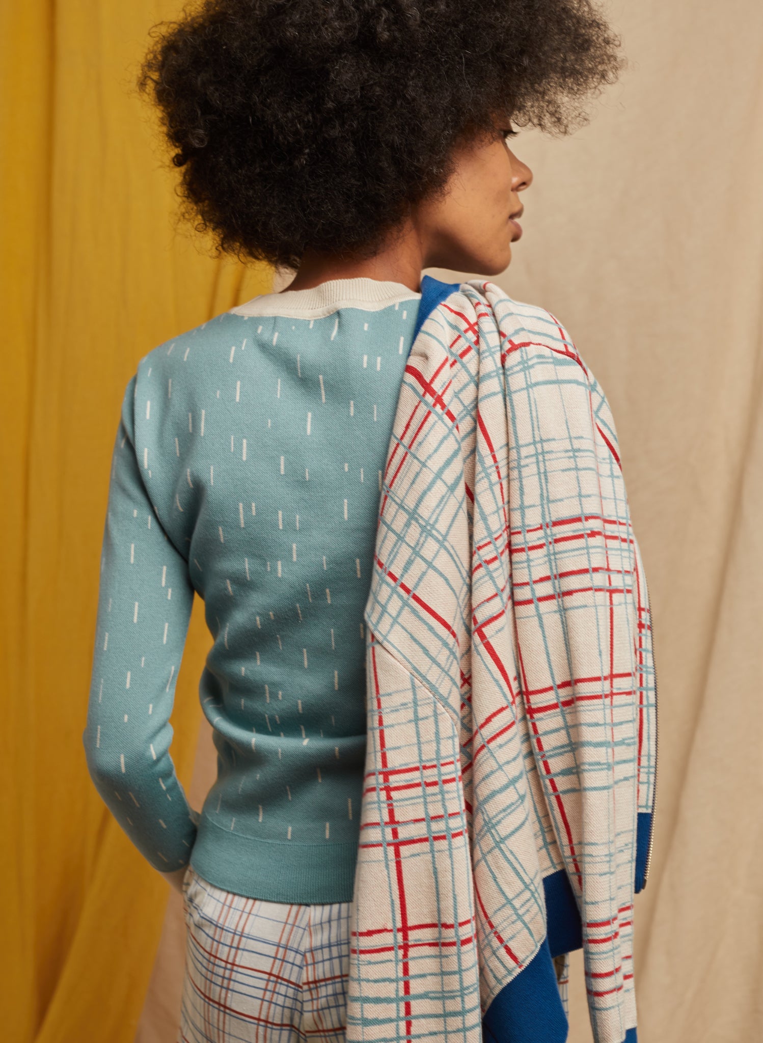 Alba Jumper - Mineral Blue Shirt and Tie