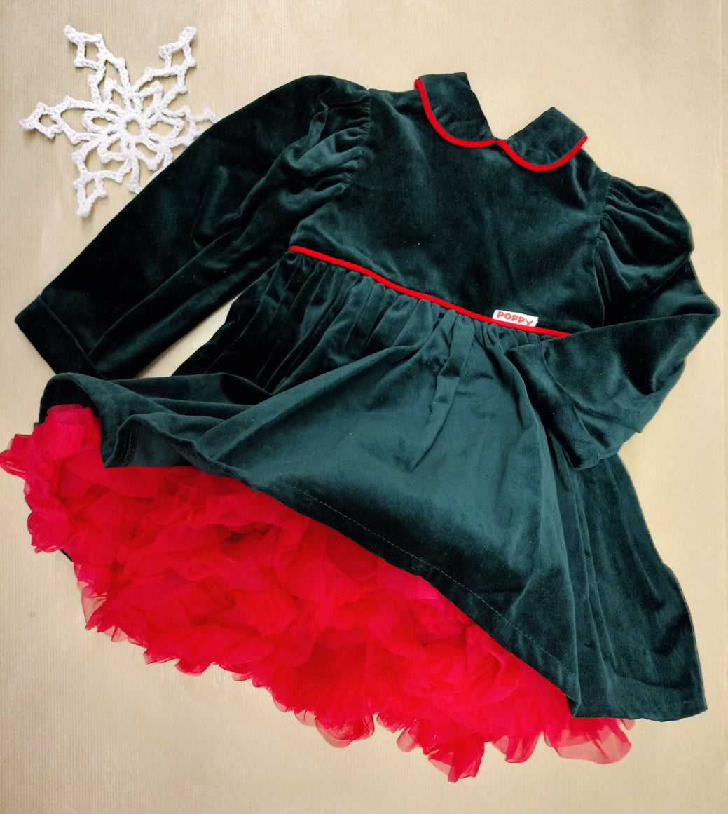Archive Sale - Age 2-3- Alice Green Velvet