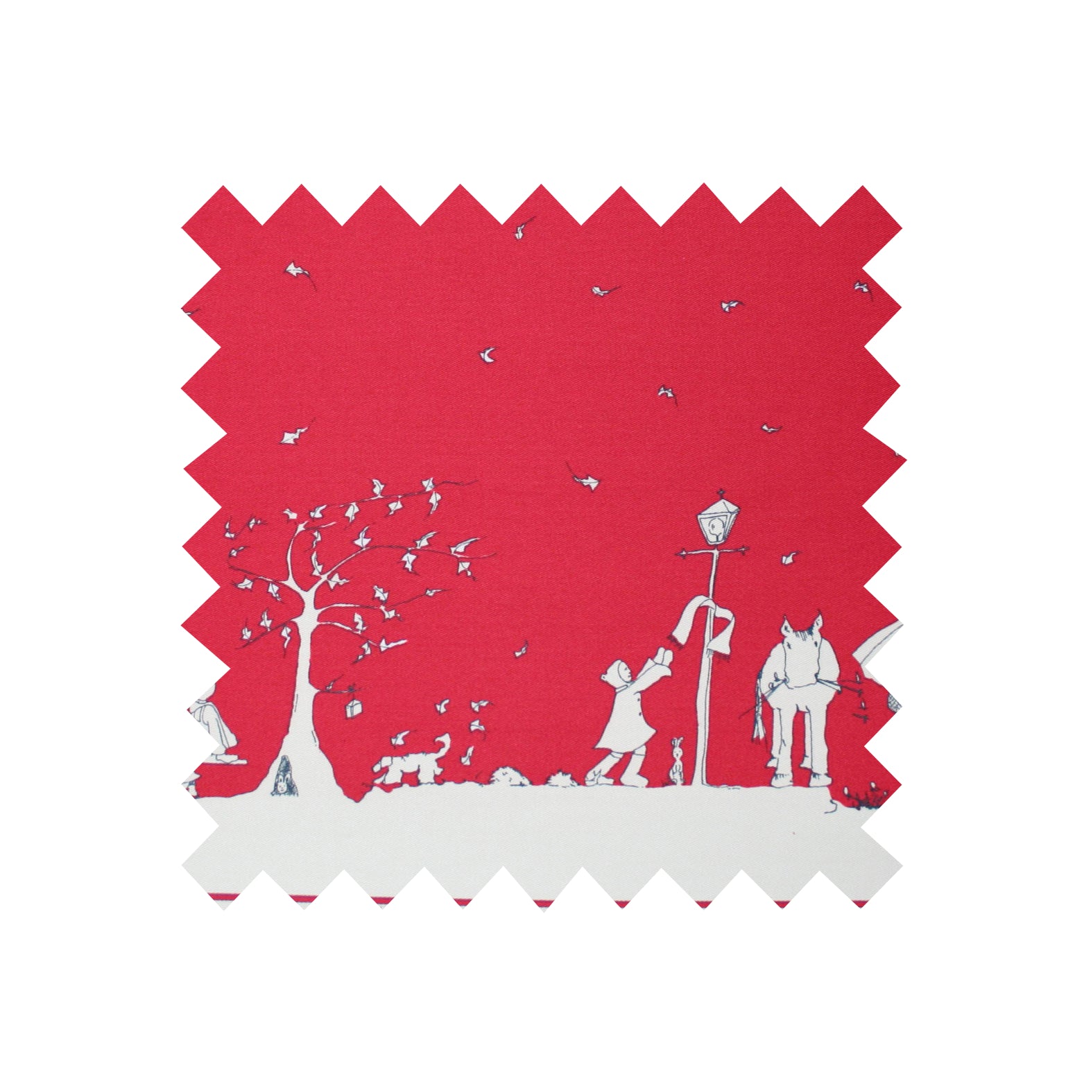 Remnant - 86cm x 150cm - Aunt Eva Red - Twill