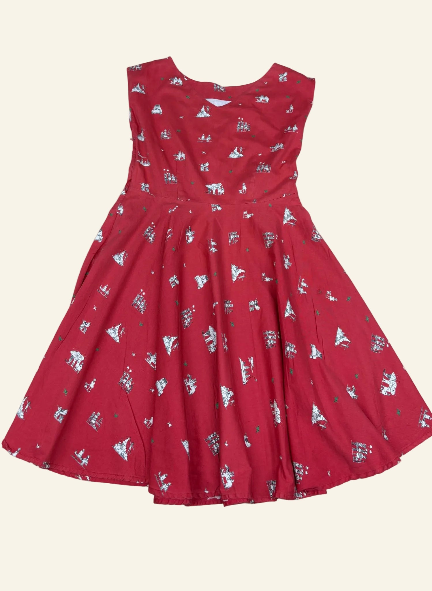 PRE LOVED - Beatrice - Red Tea Party - Size 18