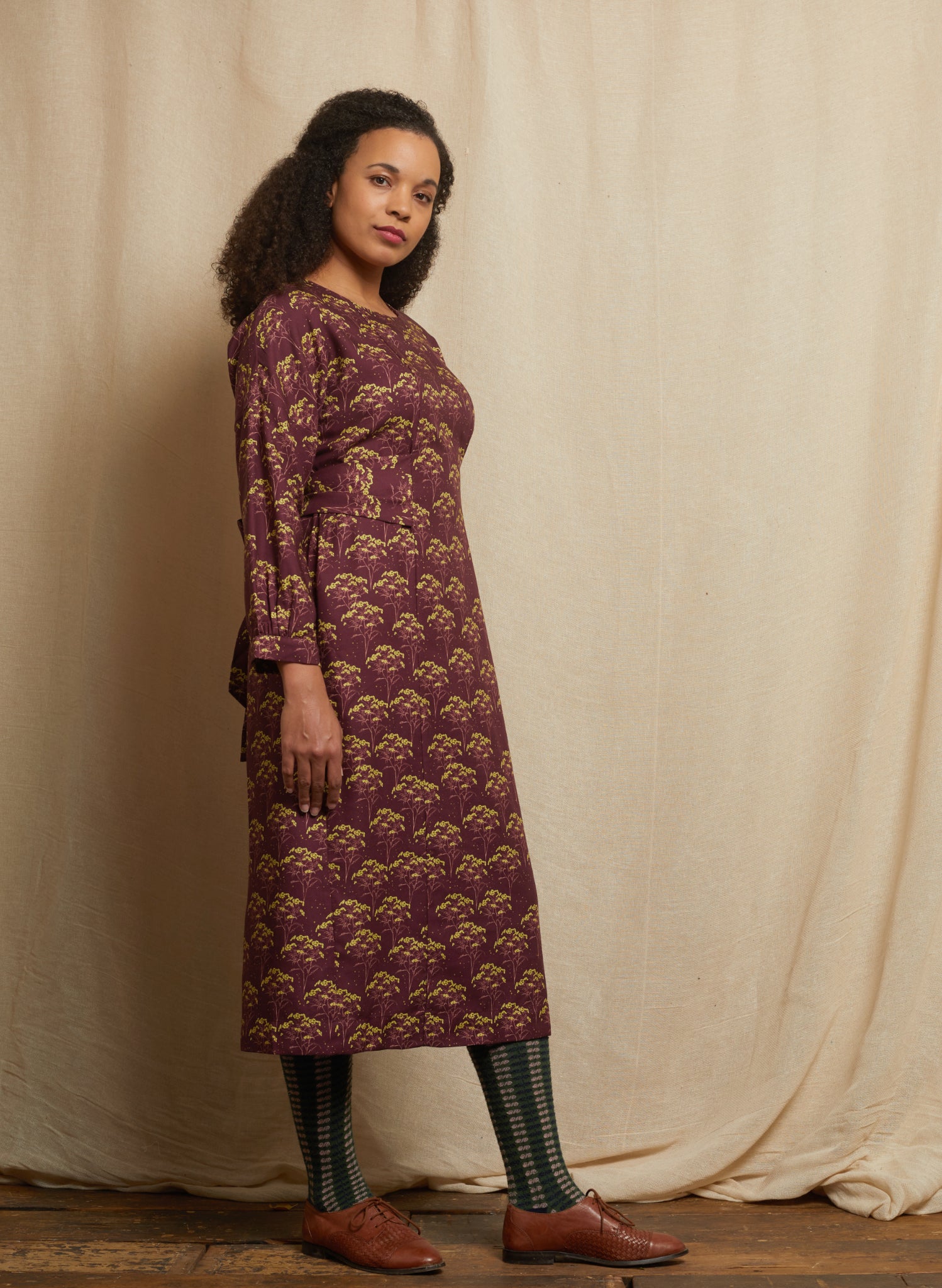 Beryl - Blackcurrant Tansy Dress