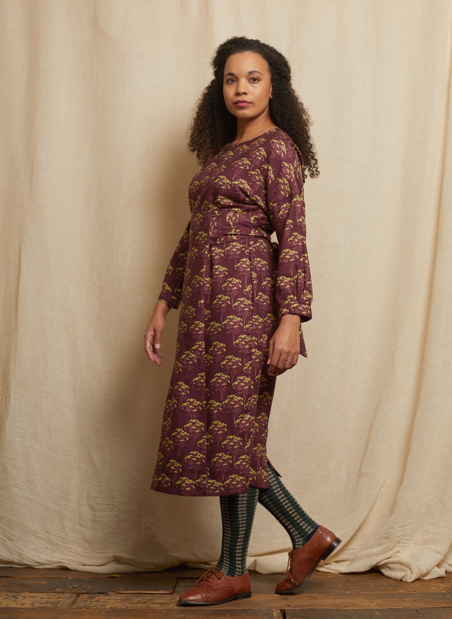 Beryl - Blackcurrant Tansy Dress