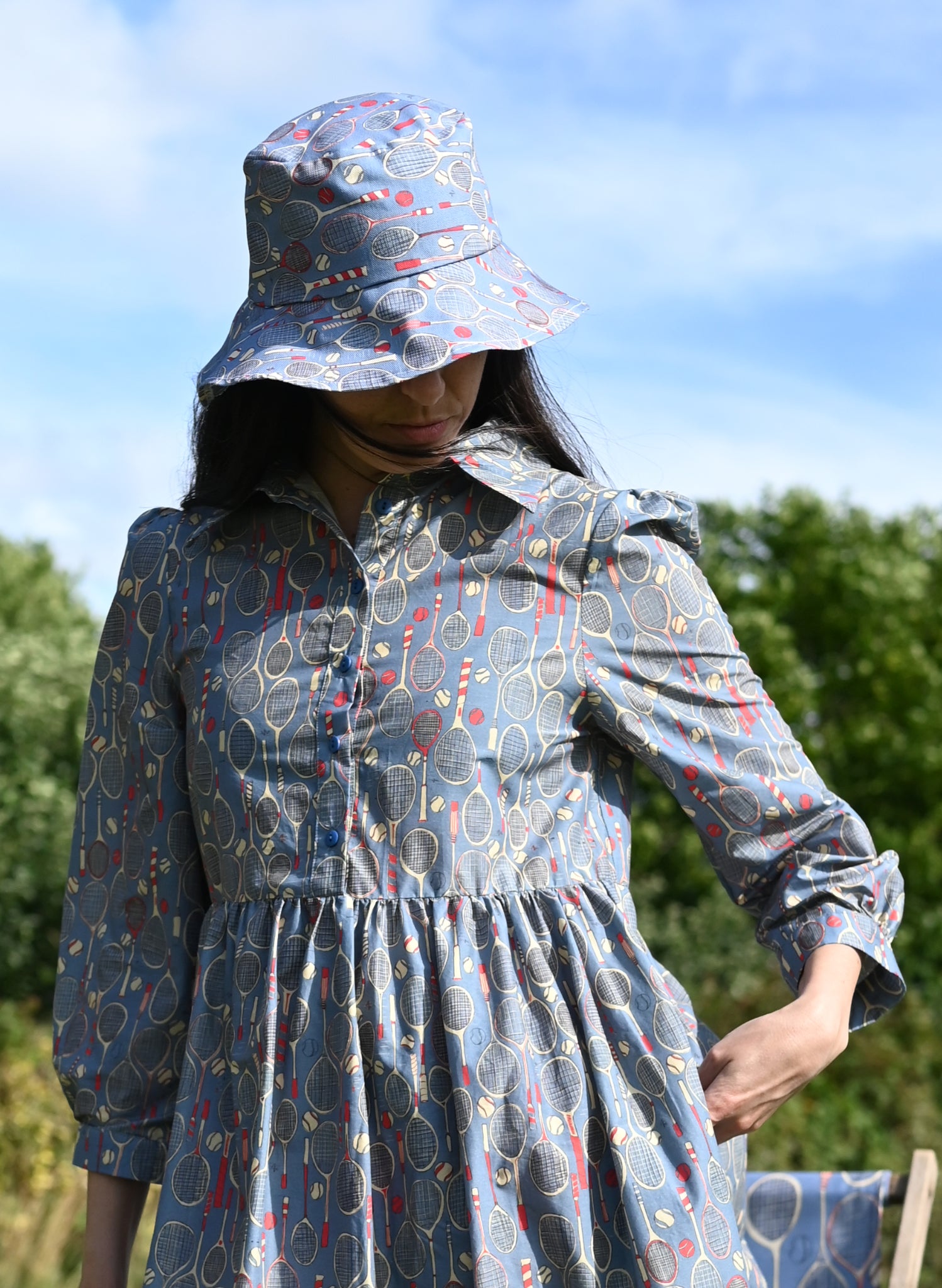 Bucket Hat - Blue Tennis