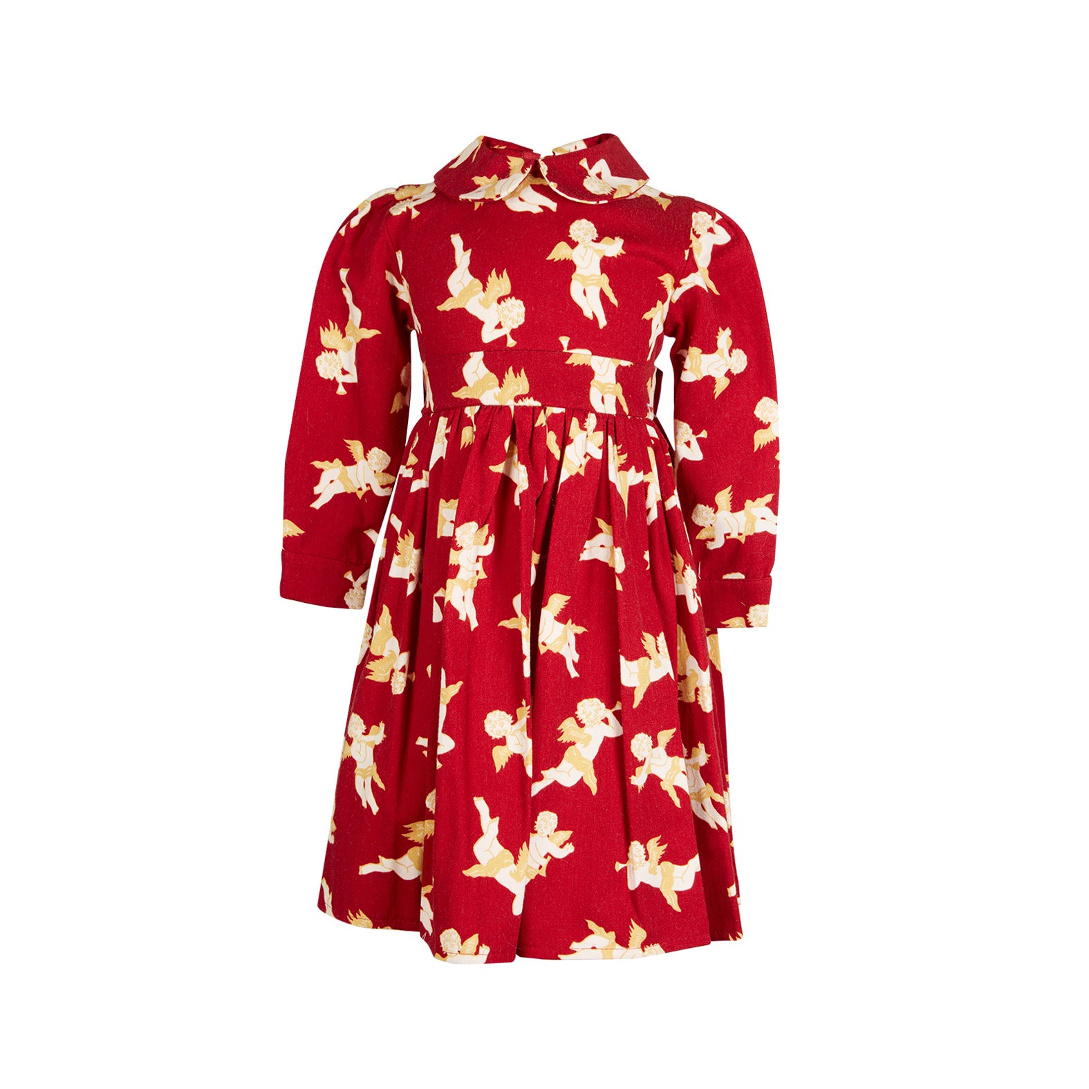 Remnant - 142cm x 100cm - Red Cherubs Fabric - Cotton Twill