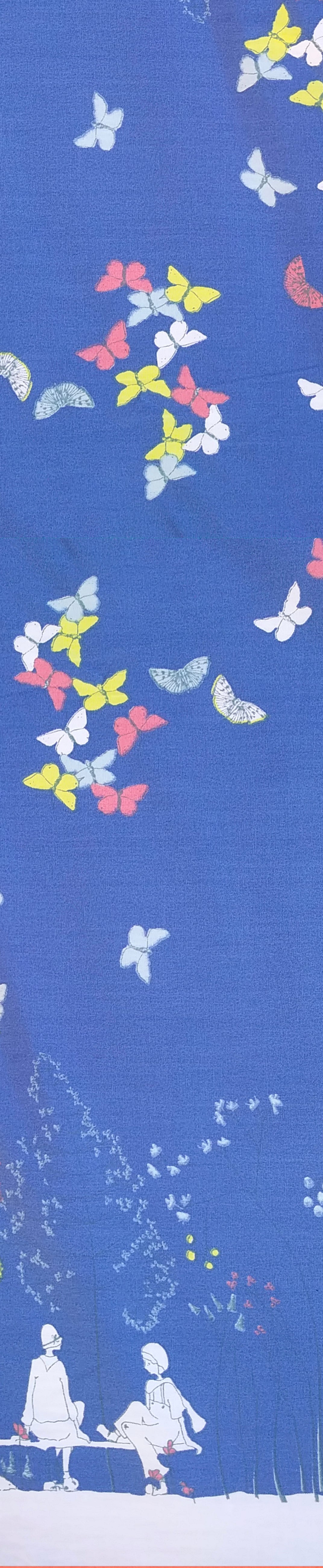 Remnant - 156x270cm - Blue Chasing Butterflies