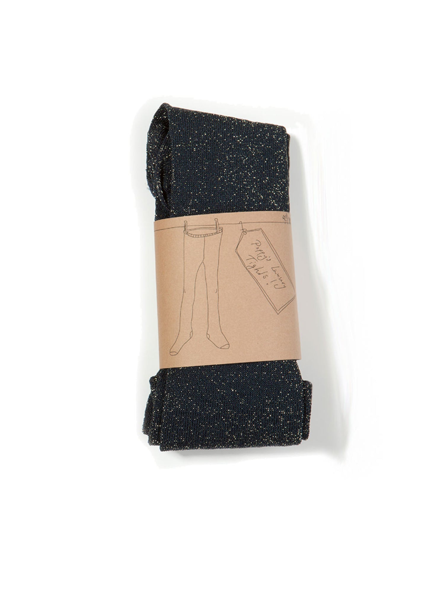 Children's Tights - Navy Lurex