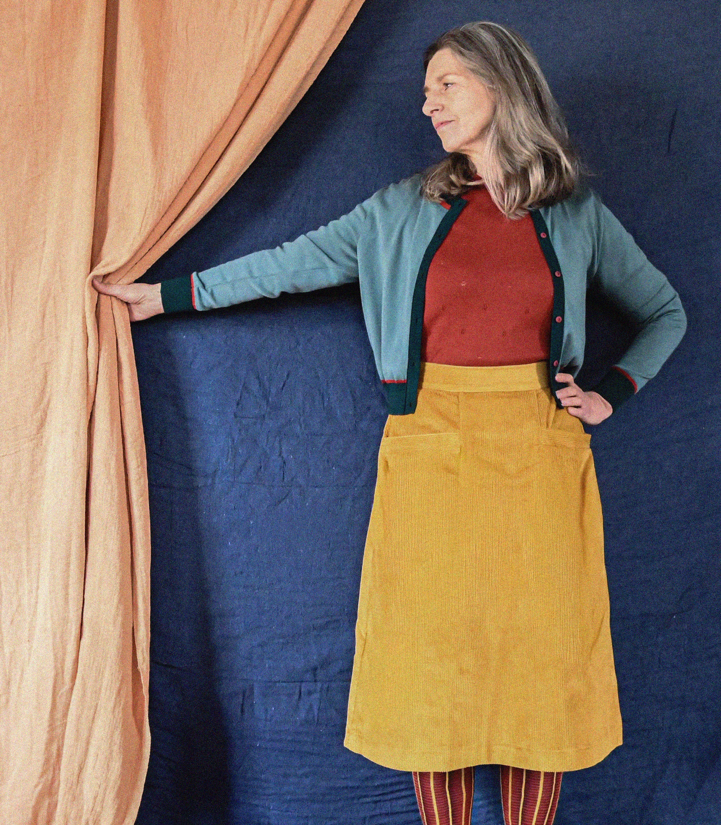Vera - Mineral Blue Hedgerow Cardigan