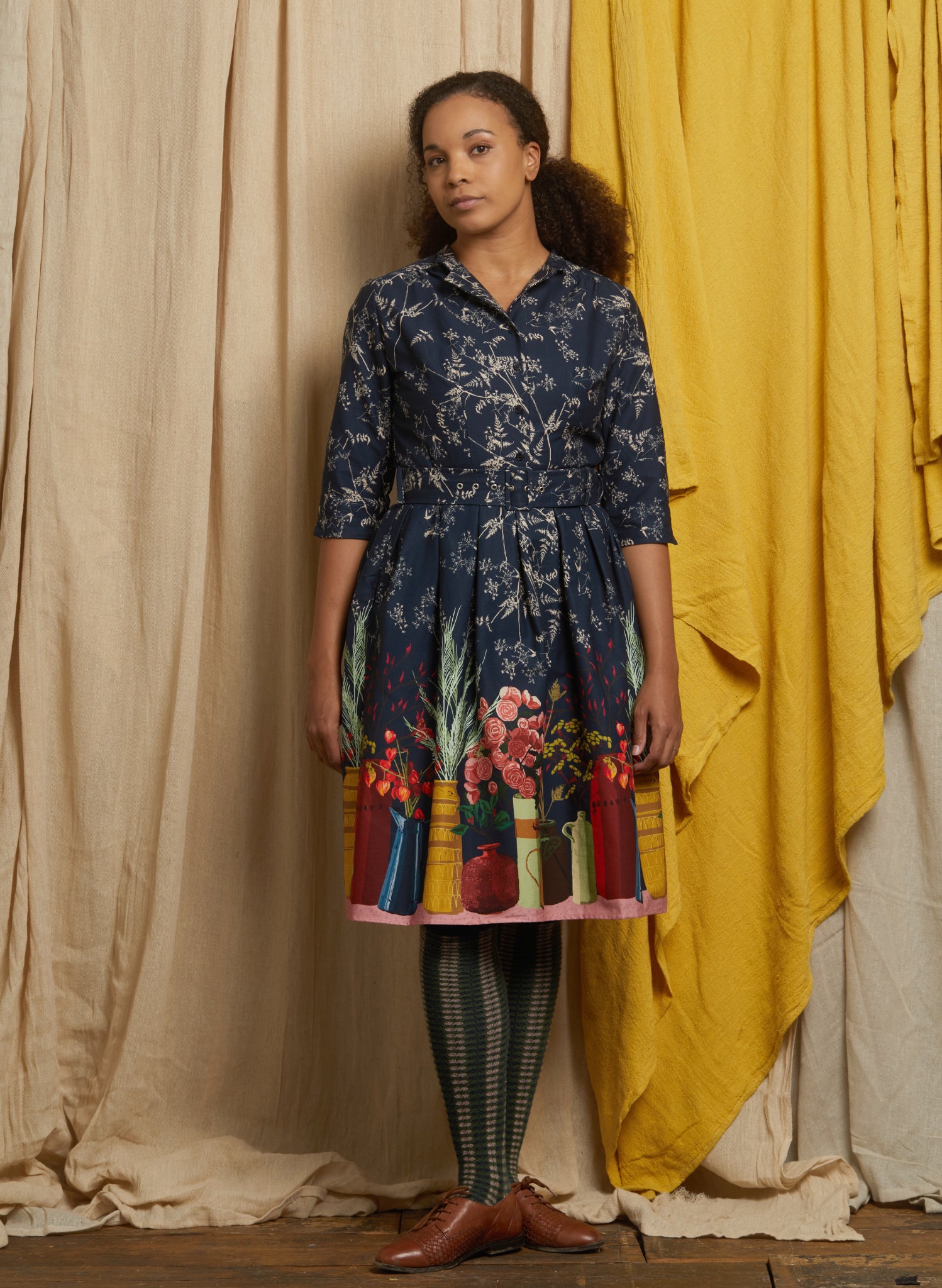 Cynthia - Navy Constance Spry Dress