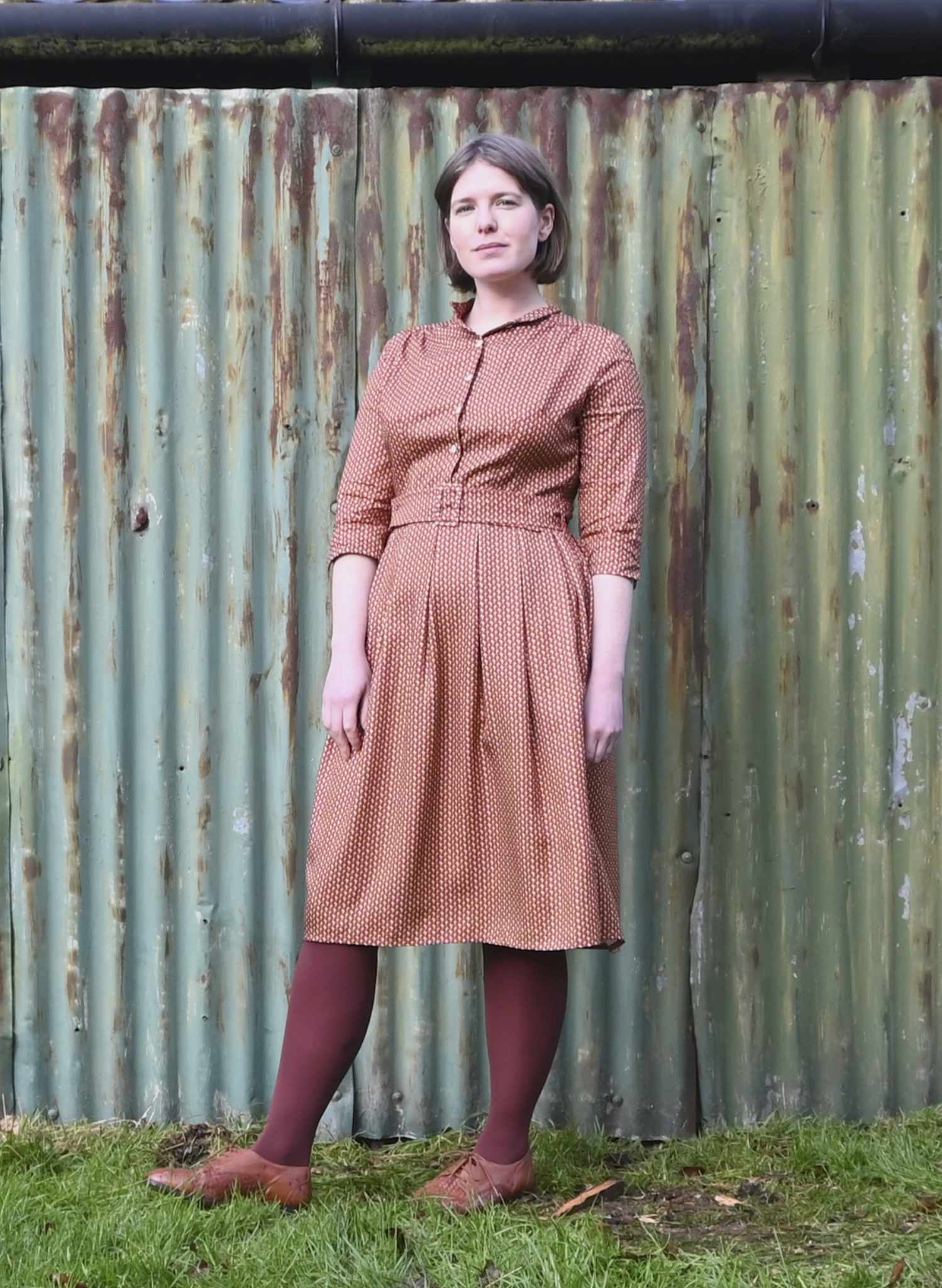 Archive Sale - Size 10 - Cynthia Dress - Rust Basket