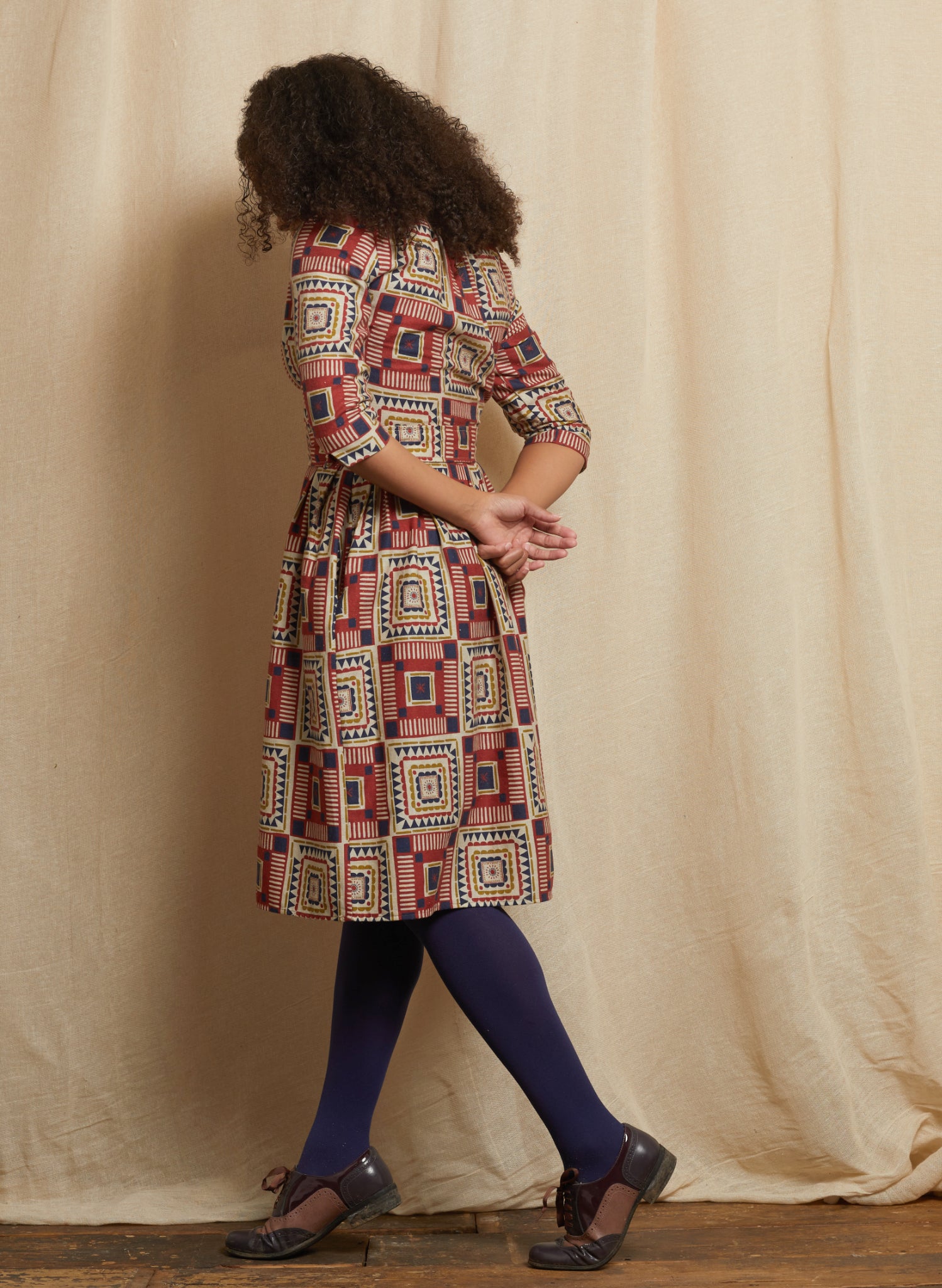 Cynthia - Red Quilt Dress