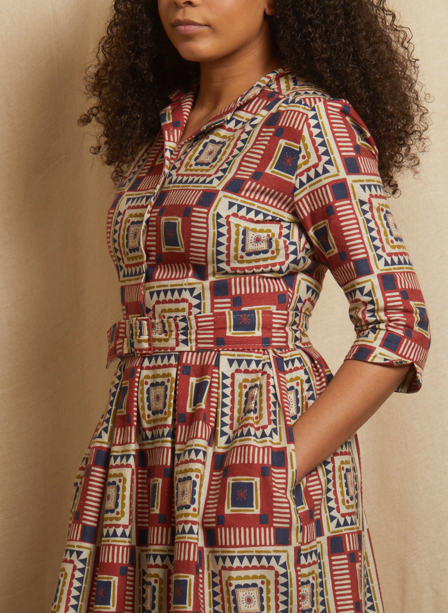 Cynthia - Red Quilt Dress