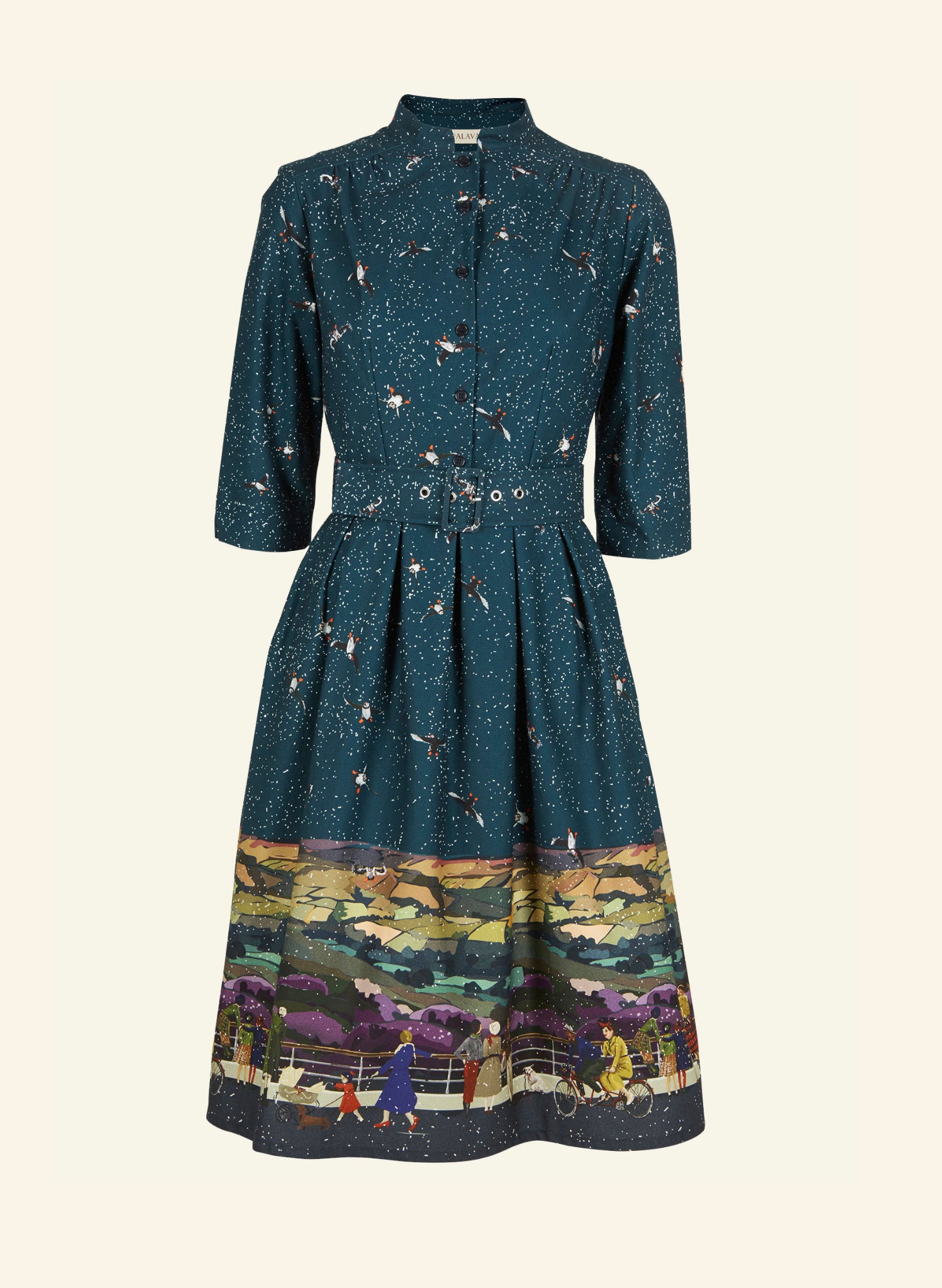 Cynthia Dress - Teal Yorkshire Dales