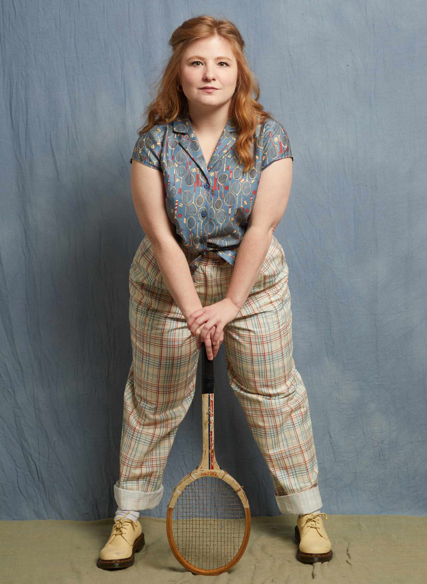 Thelma Trouser - Cream Folk Check