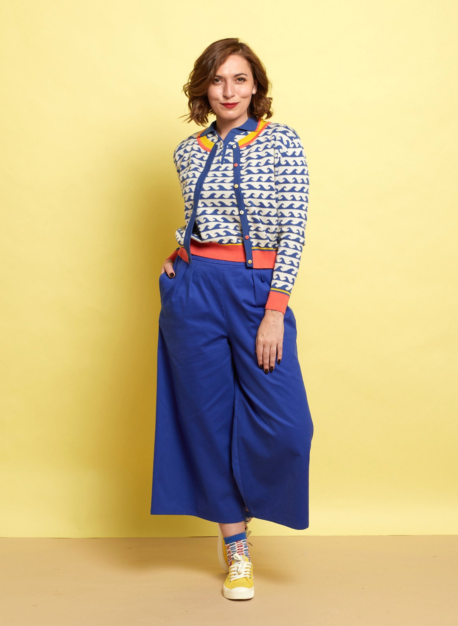 Edith - Blue Workwear Trousers