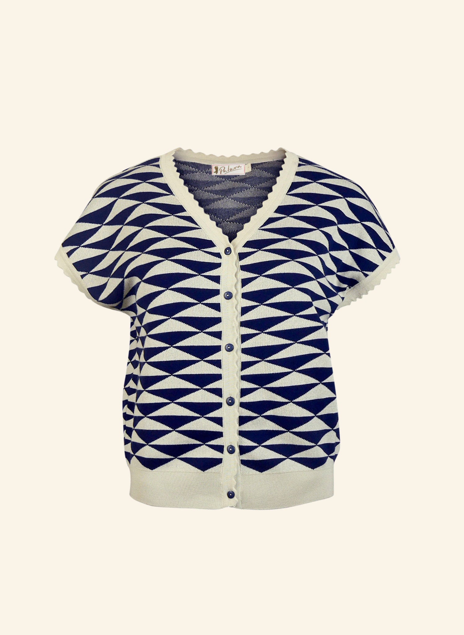Emma - Navy Sails - Knitted Top