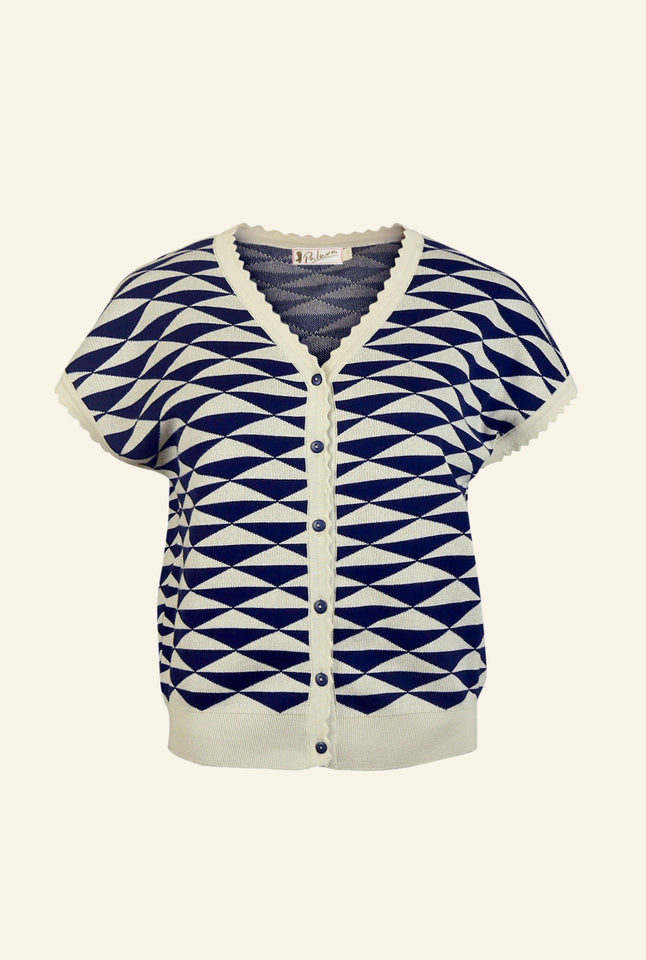 Emma - Navy Sails - Knitted Top
