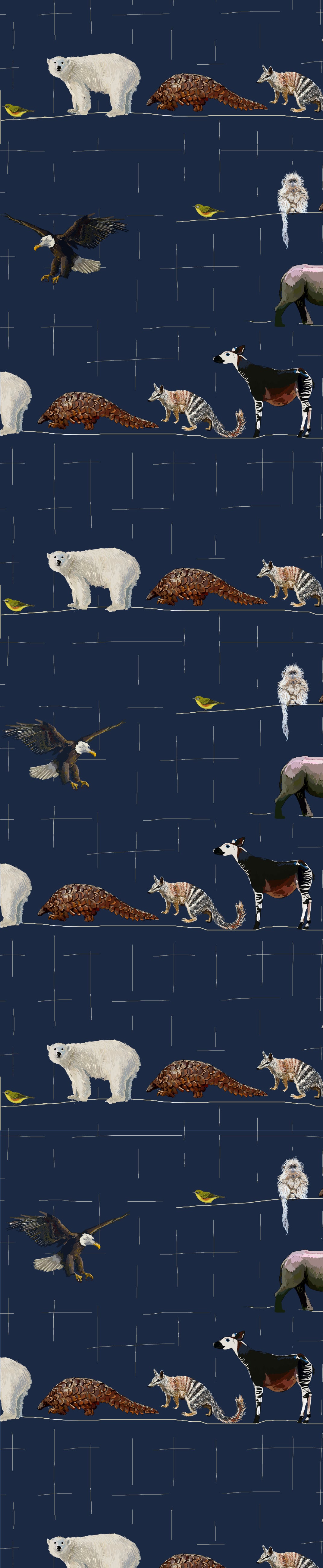 Remnant - 38x158cm - Endangered Animals - Twill