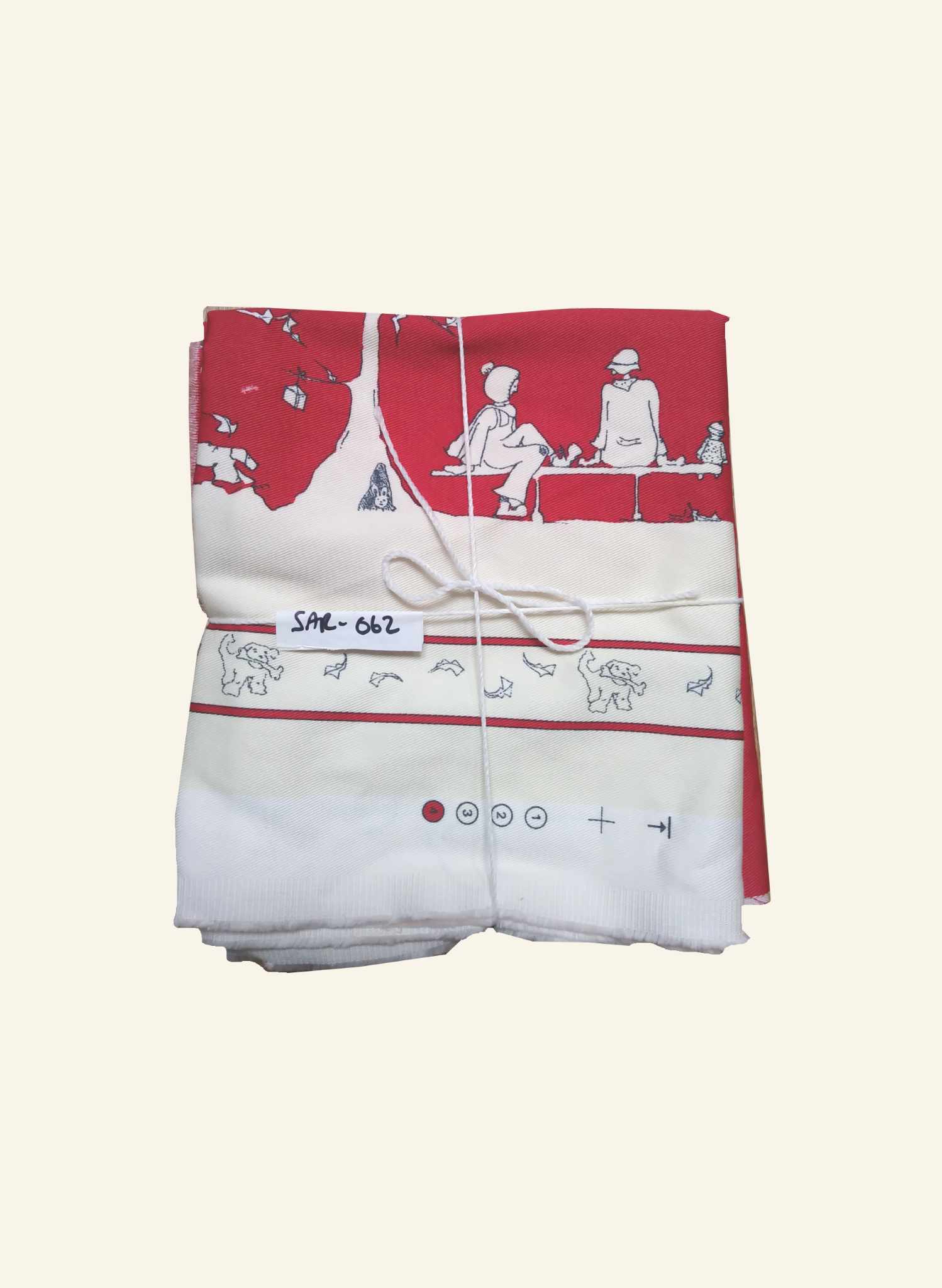 Remnant - 154cm x 45.5cm - Red Aunt Eva