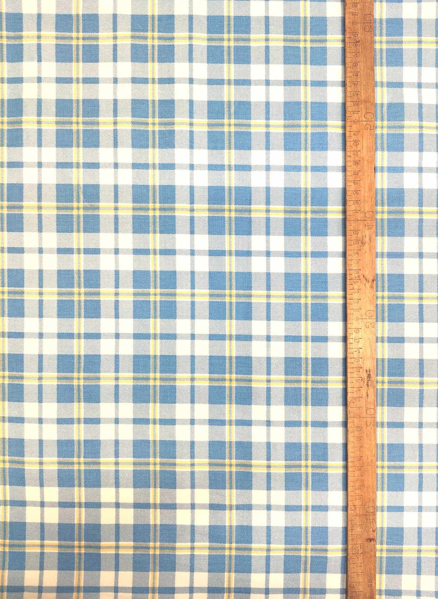 Blue Check Fabric - Cotton