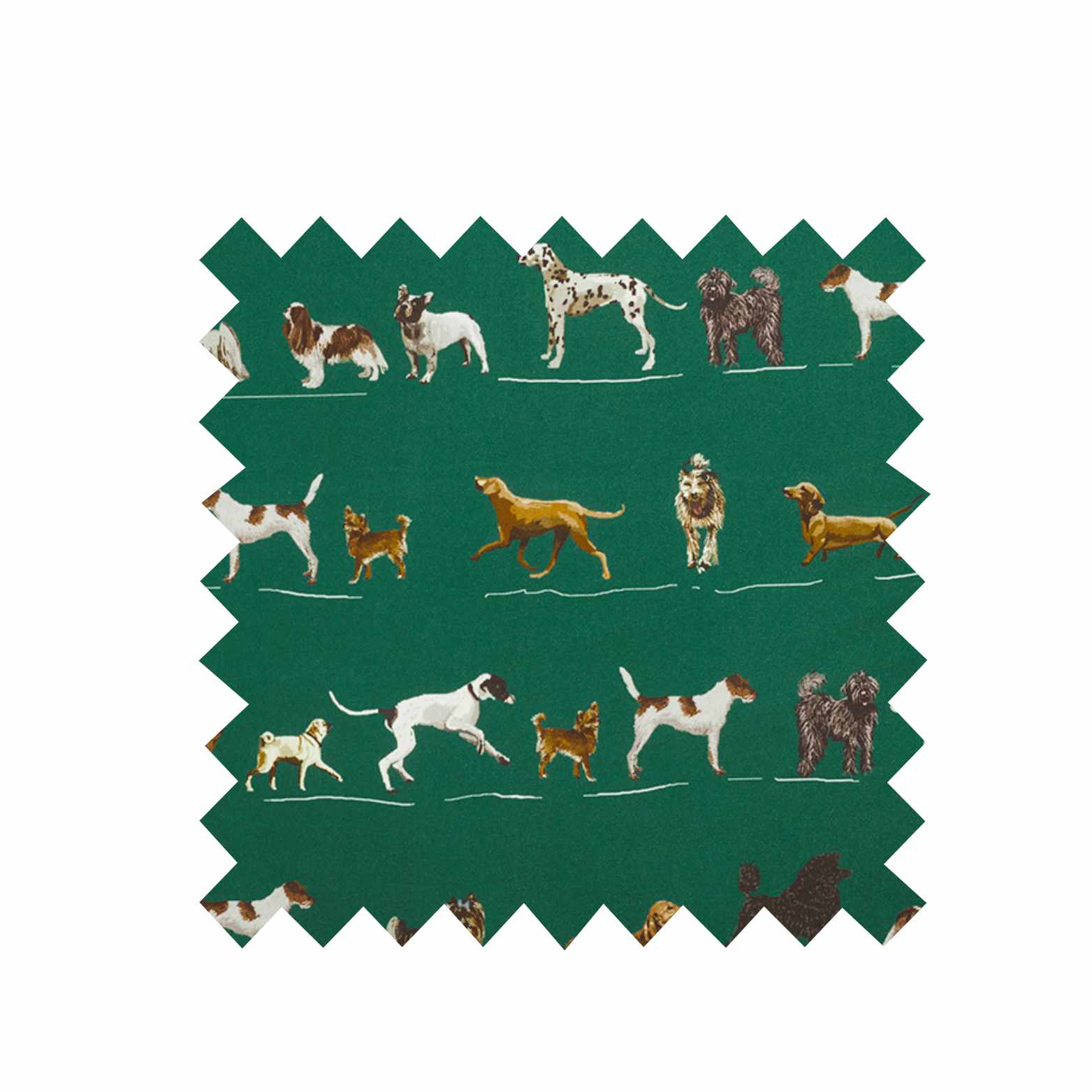 Remnant - 100cm x 155cm - Green Porcelain Dogs