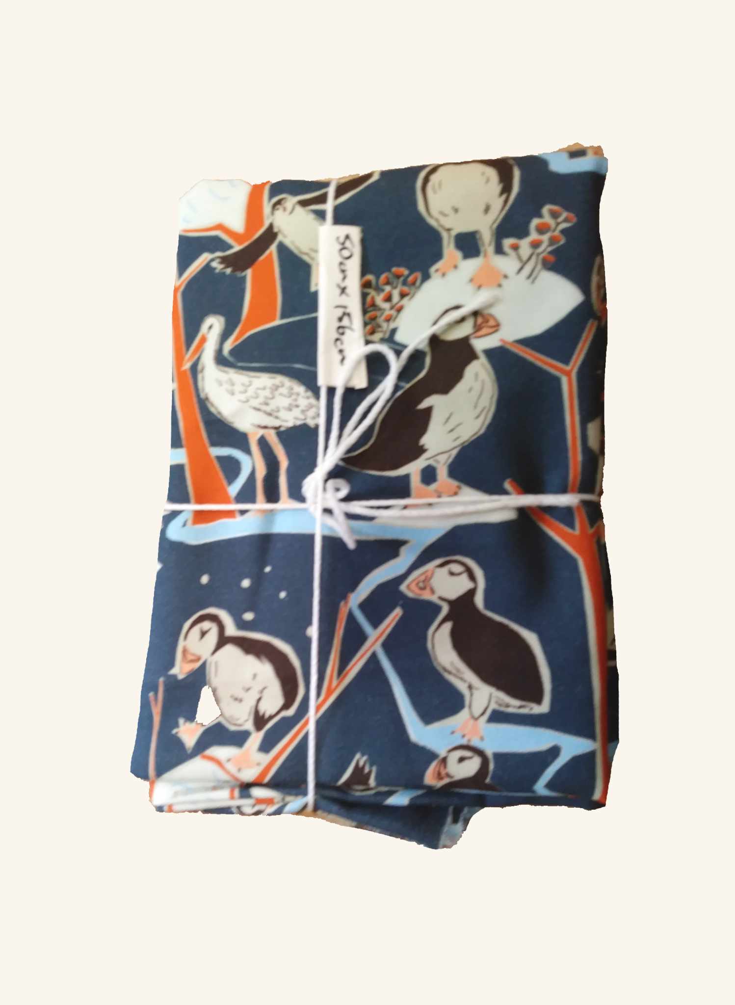 Remnant - 156cm x 50cm - Blue Puffins