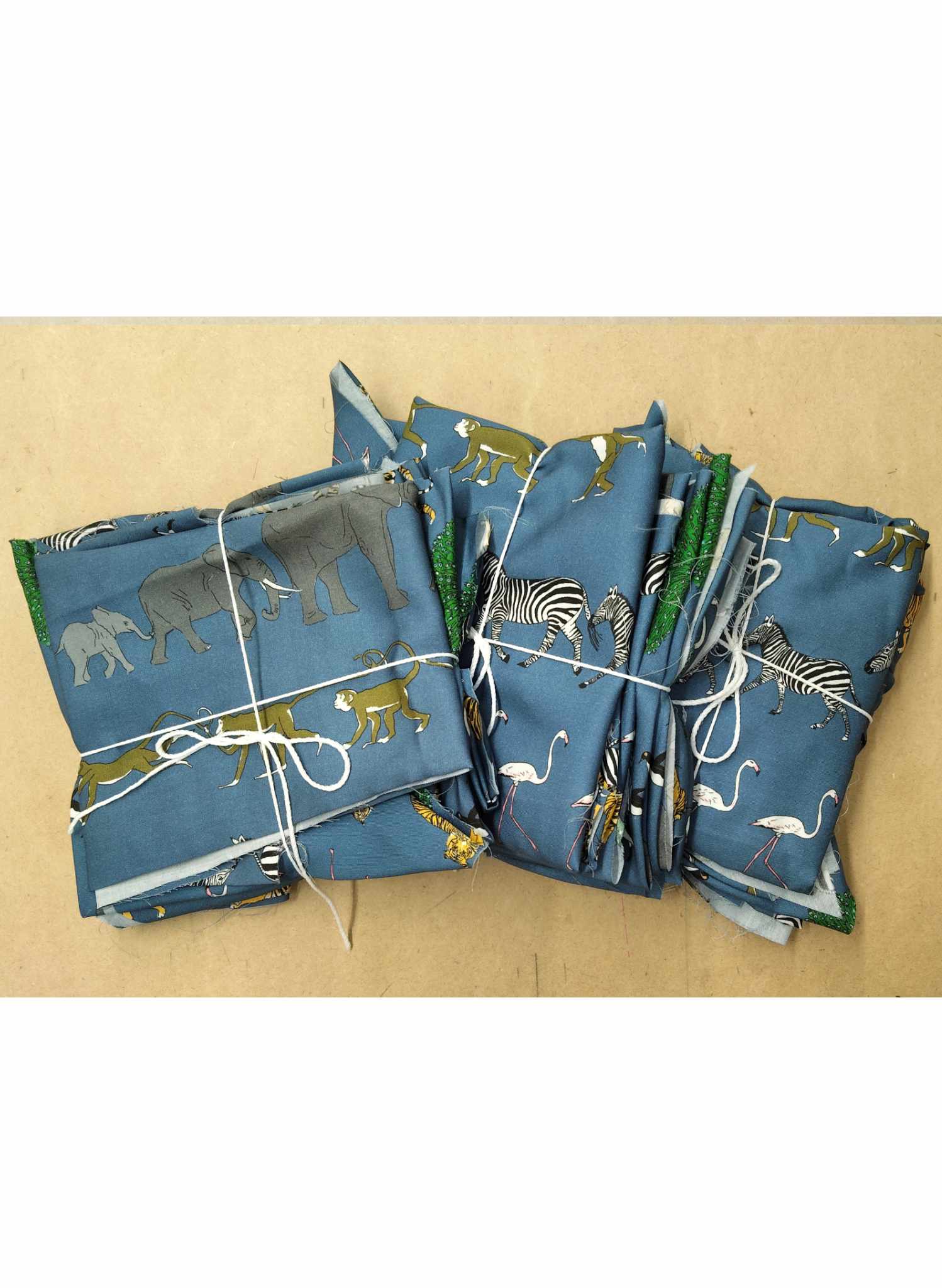 Fabric Bundle - Blue Walking Zoo